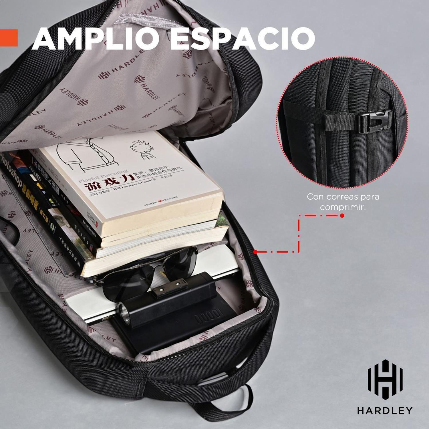 Mochila Notebook Antirrobo Hardley Impermeable Tela Balistic-5