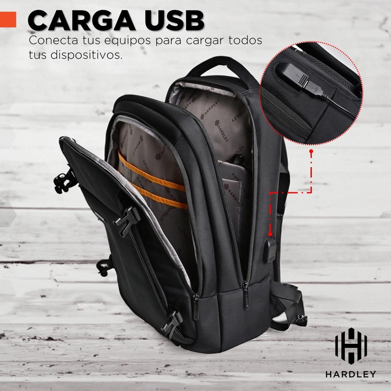 Mochila Notebook Antirrobo Hardley Impermeable Tela Balistic-4