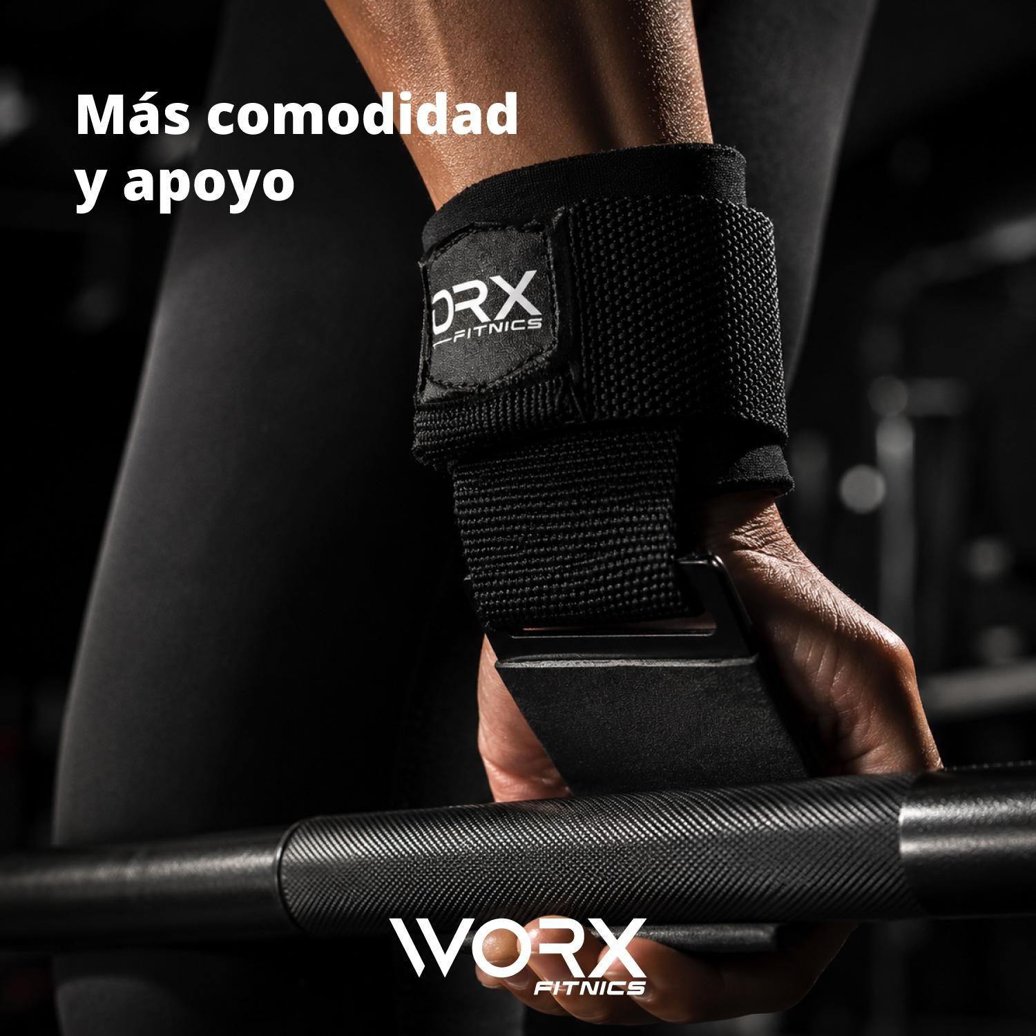Muñequeras Gancho Levantamiento Pesas Worx Gym Gimnasio x2-4