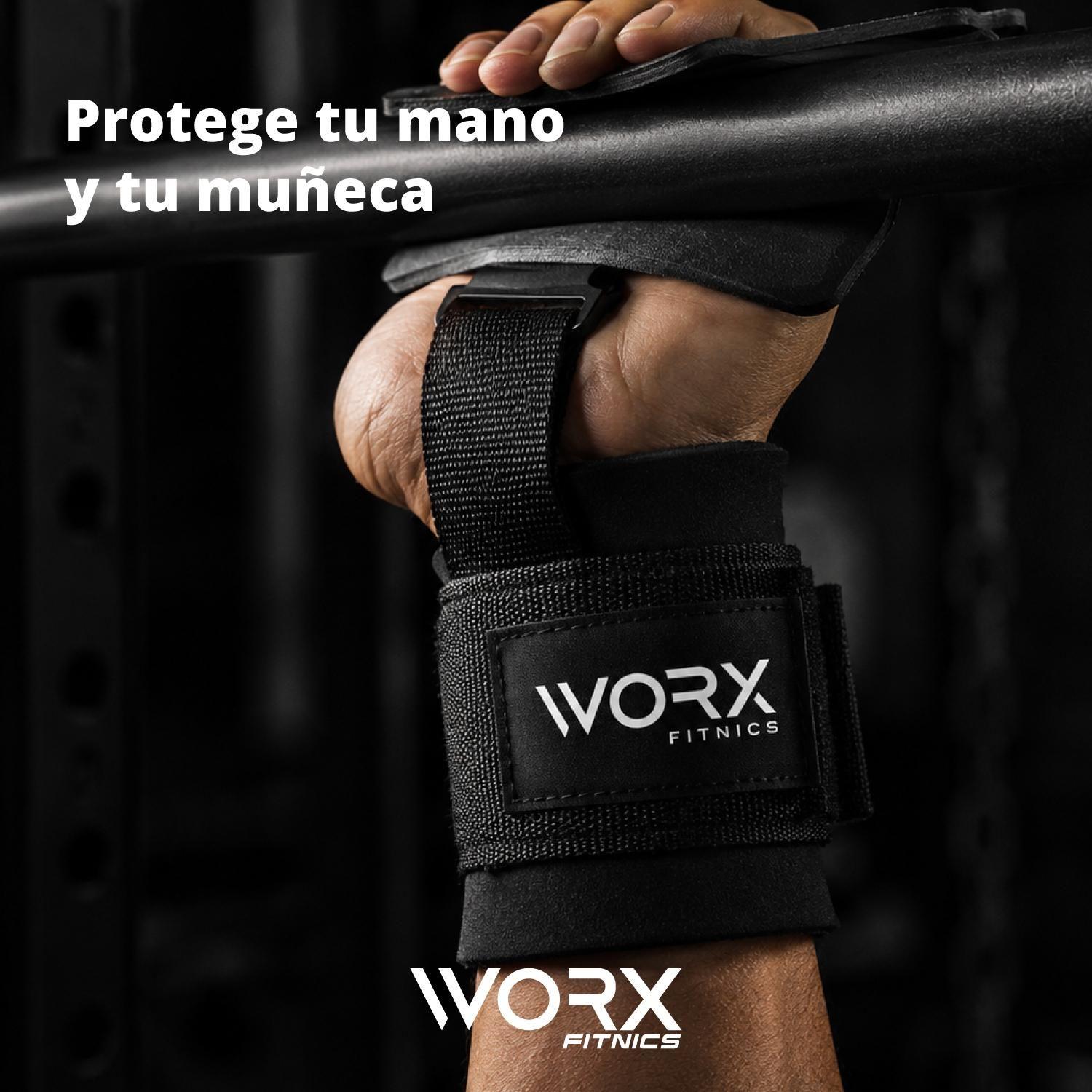 Muñequeras Gancho Levantamiento Pesas Worx Gym Gimnasio x2-5
