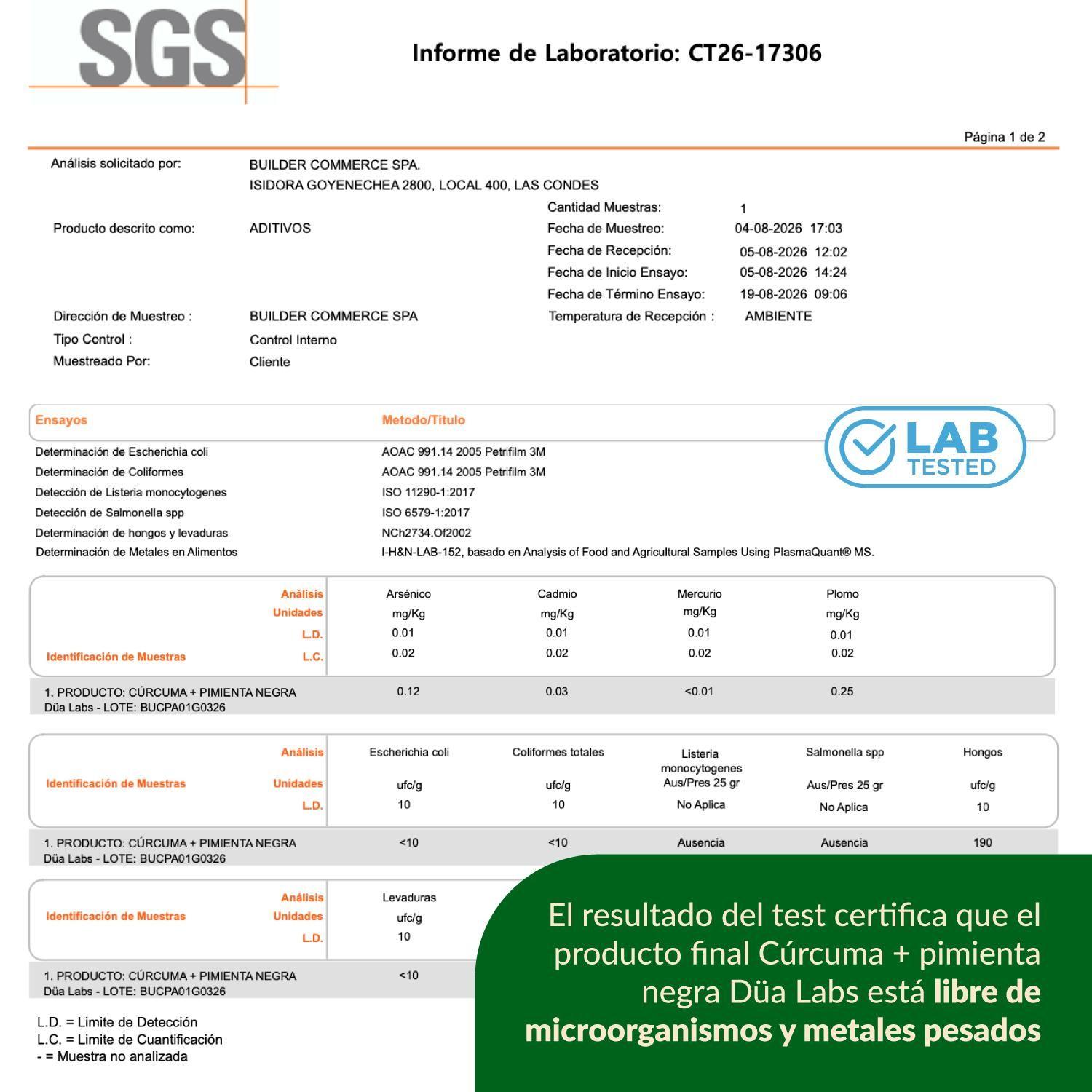 Curcuma + Pimienta Negra Düa Labs® 120 Cápsulas Para 60 días-8