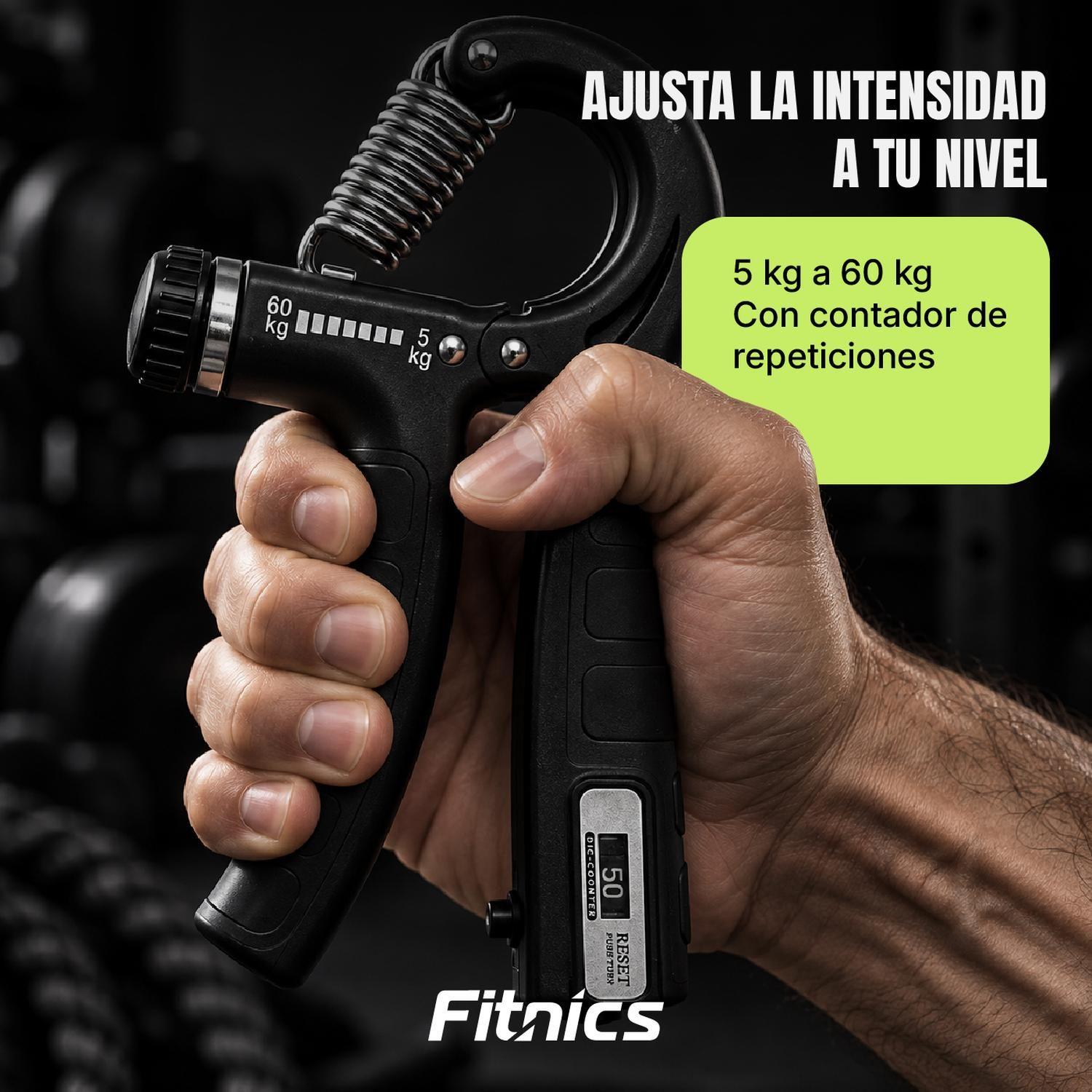 Set Hand Grip Ejercitador Manos y Antebrazo Fitnics 10-60 Kg-3