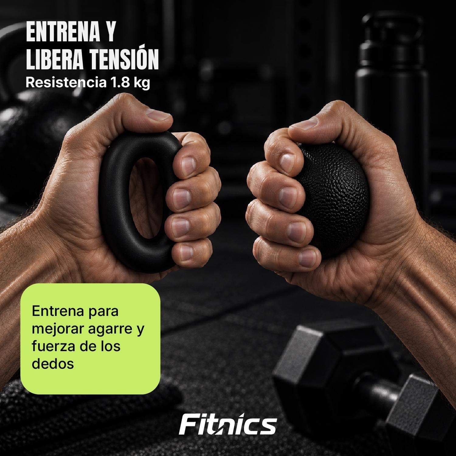 Set Hand Grip Ejercitador Manos y Antebrazo Fitnics 10-60 Kg-5