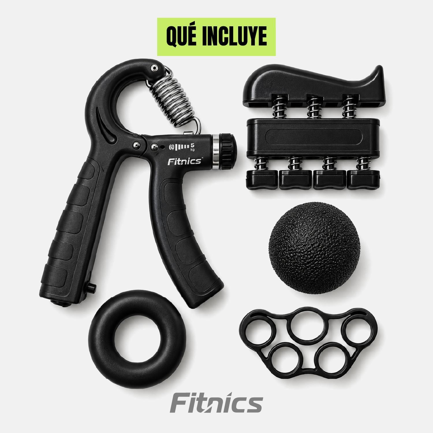 Set Hand Grip Ejercitador Manos y Antebrazo Fitnics 10-60 Kg-7