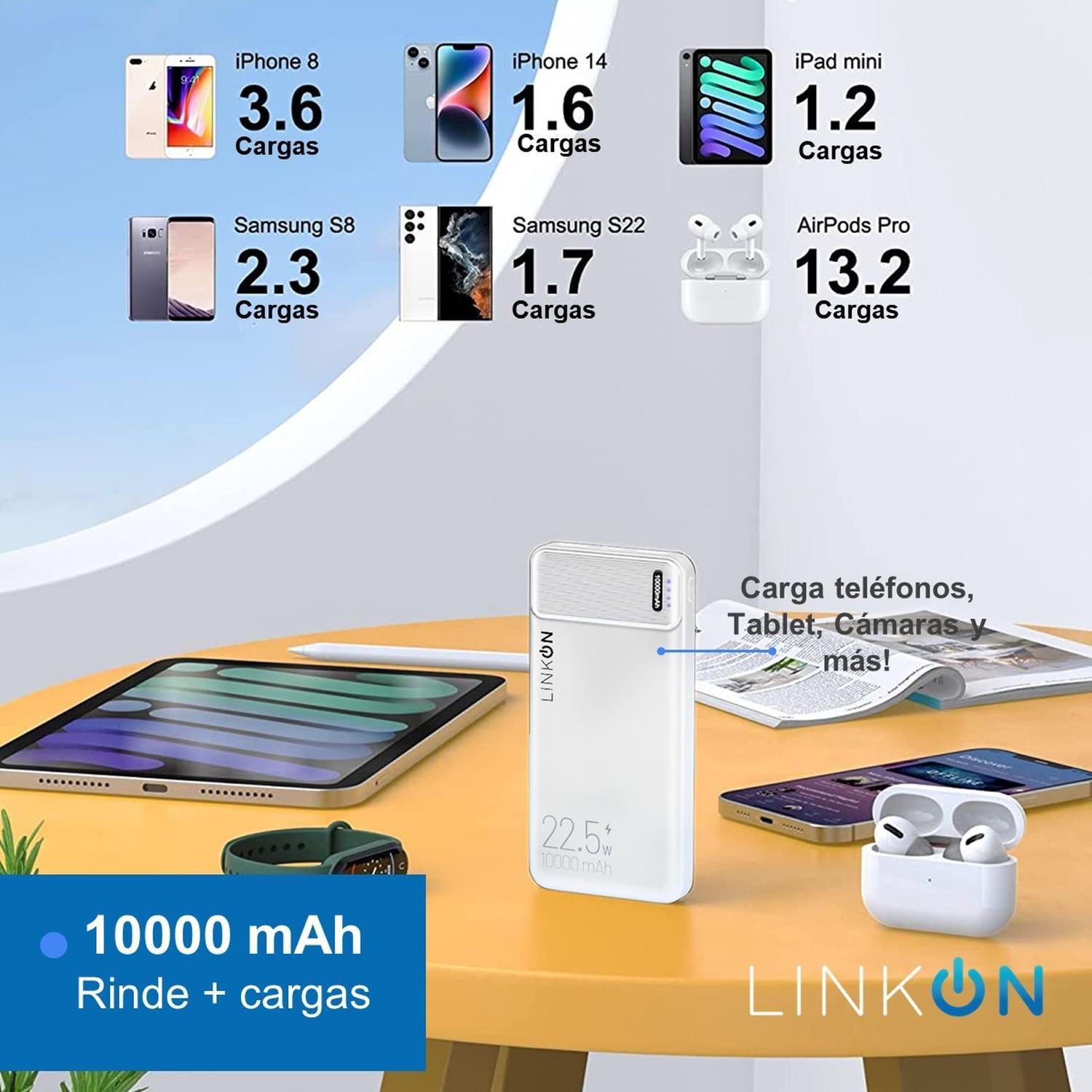 Bateria Externa Cargador Rapido Power Bank LinkOn 10.000 Mah-2