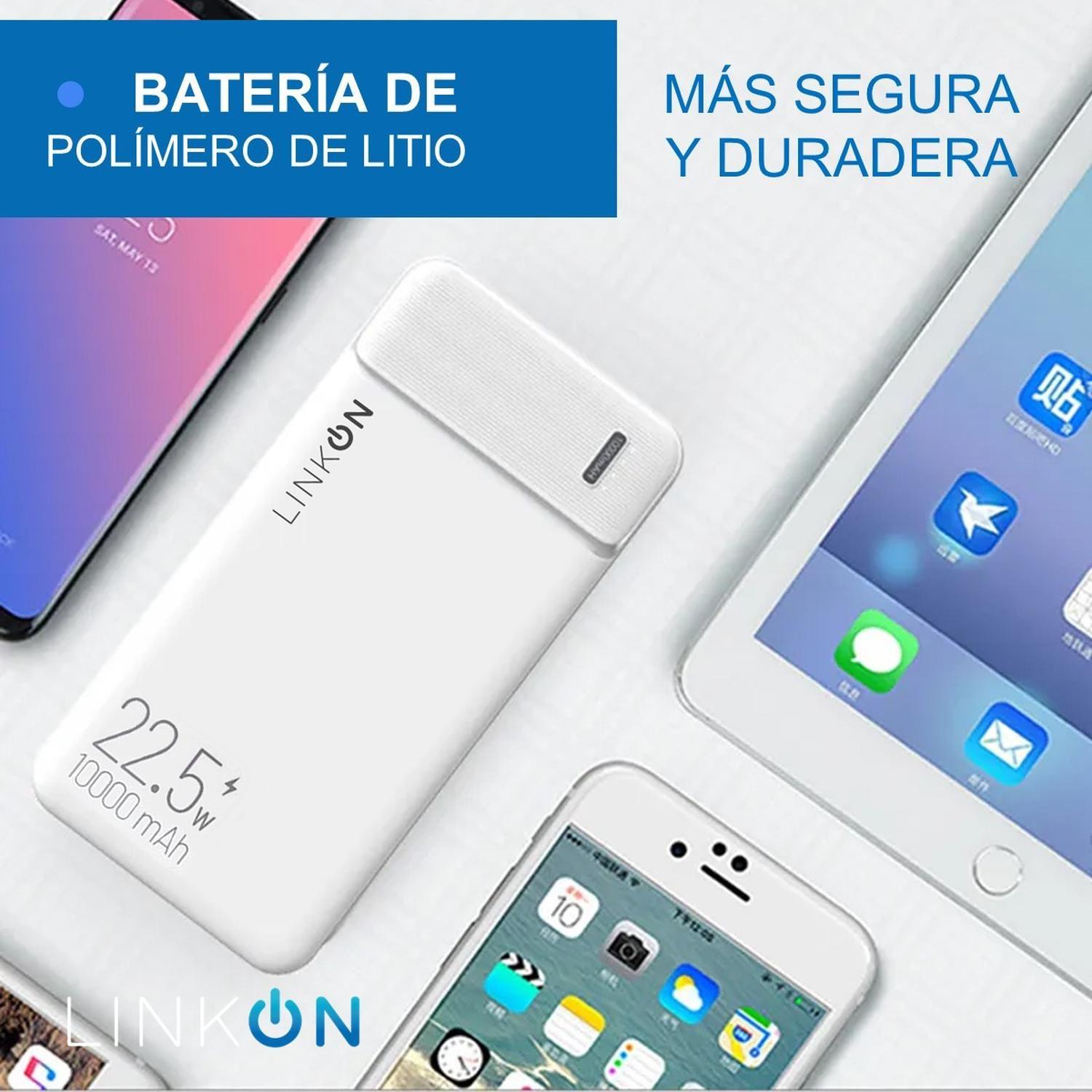 Bateria Externa Cargador Rapido Power Bank LinkOn 10.000 Mah-3