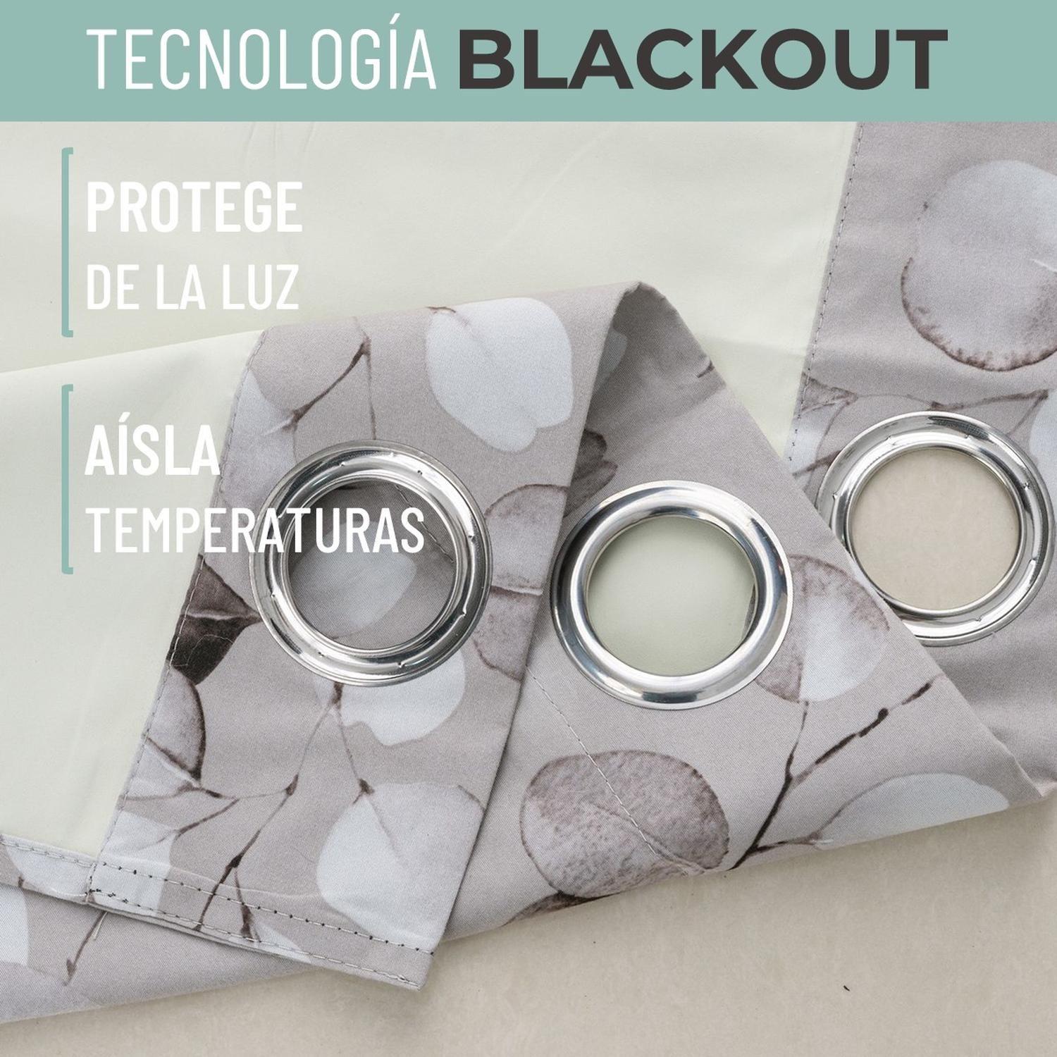 Cortina 100% Blackout Termica Diseño Set 2 Casatua 140x220-2