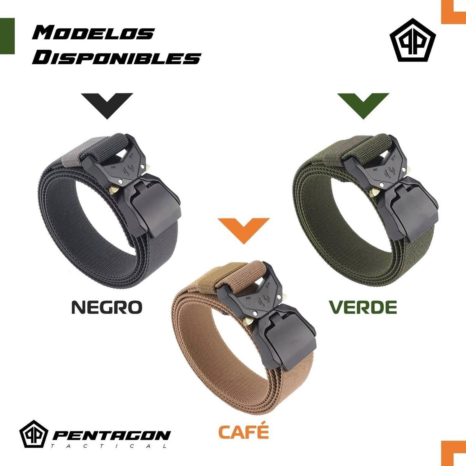 Cinturon Tactico Militar Pentagon Outdoor Hebilla Airsoft Tamaño Único negro-6