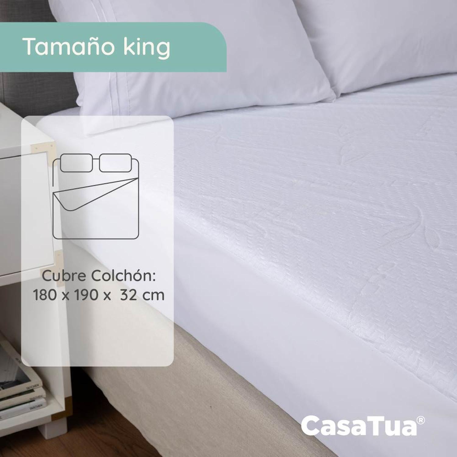 Cubre Colchon Protector Impermeable Bambú King-2
