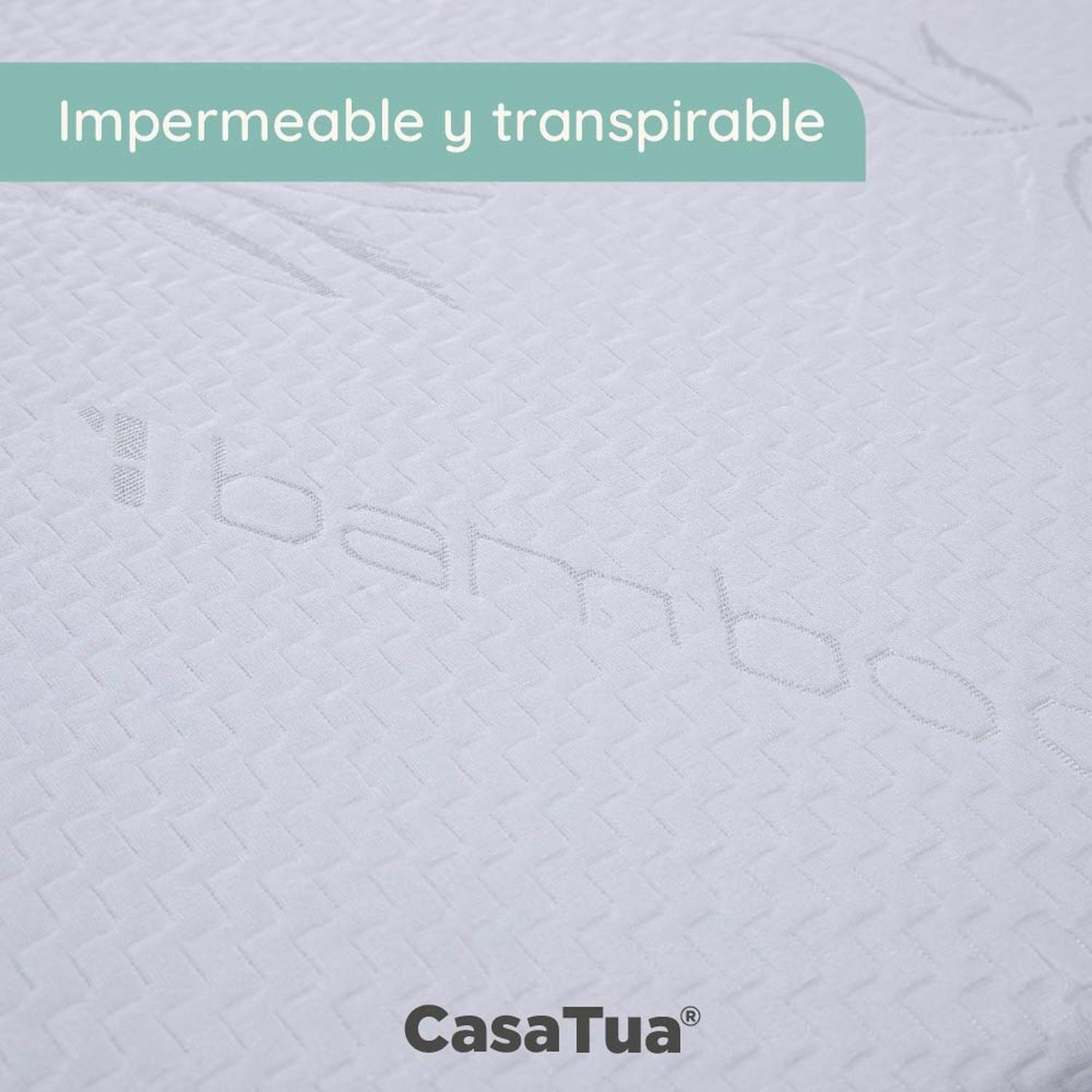 Cubre Colchon Protector Impermeable Bambú King-4