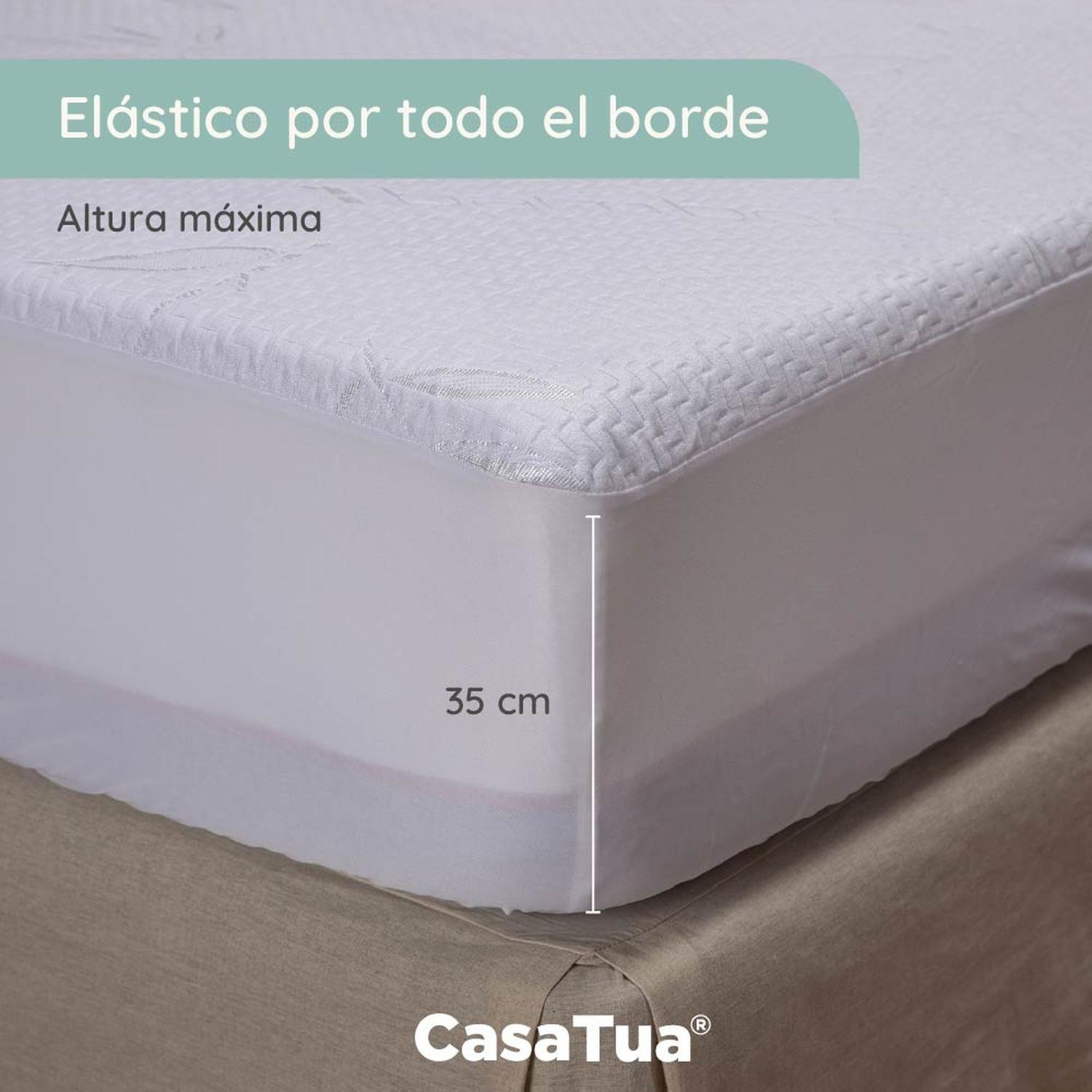 Cubre Colchon Protector Impermeable Bambú King-6