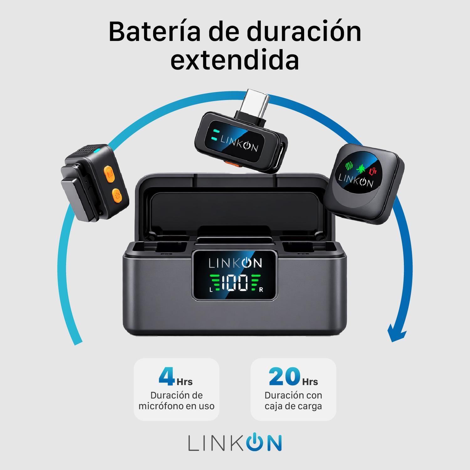 Microfono Inalambrico Linkon Solapa Lavalier Profesional x2-6