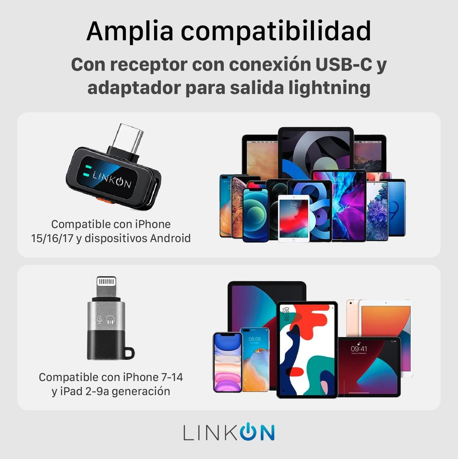 Microfono Inalambrico Linkon Solapa Lavalier Profesional x2-7