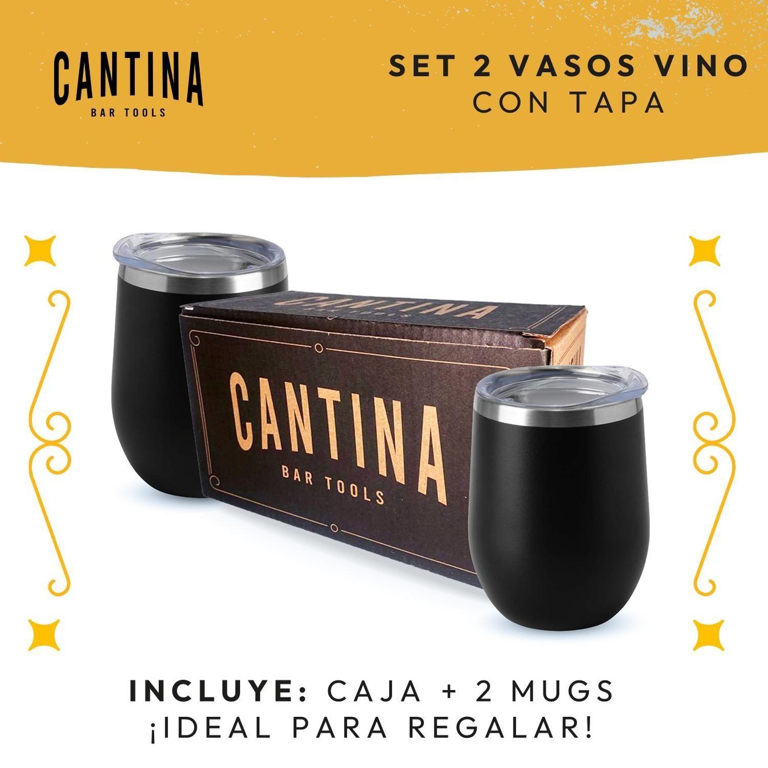 Vasos Termicos Acero Inoxidable Frío-Calor 340ml Set 2 unids -2