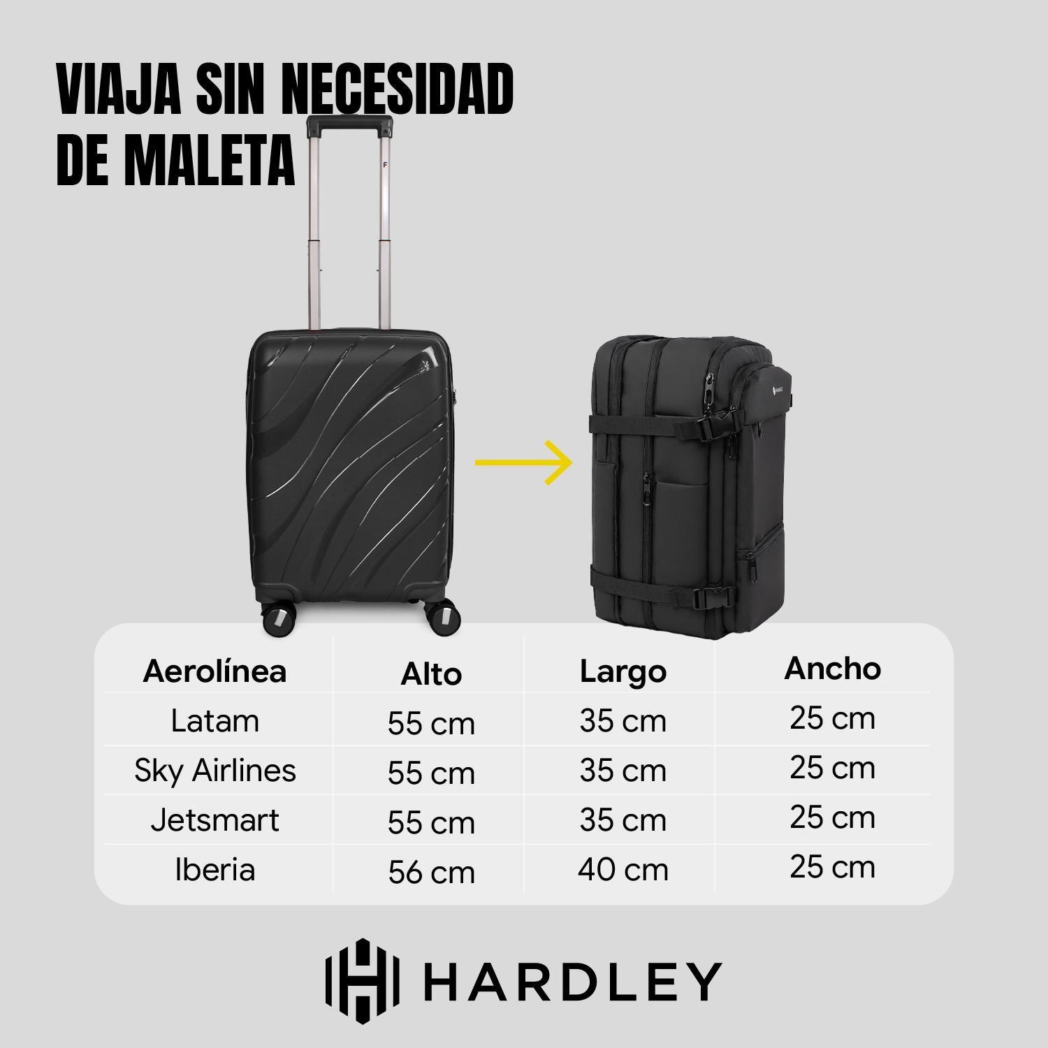 Mochila de Viaje Notebook Hardley 27Lt Expandible 180° + Usb-2