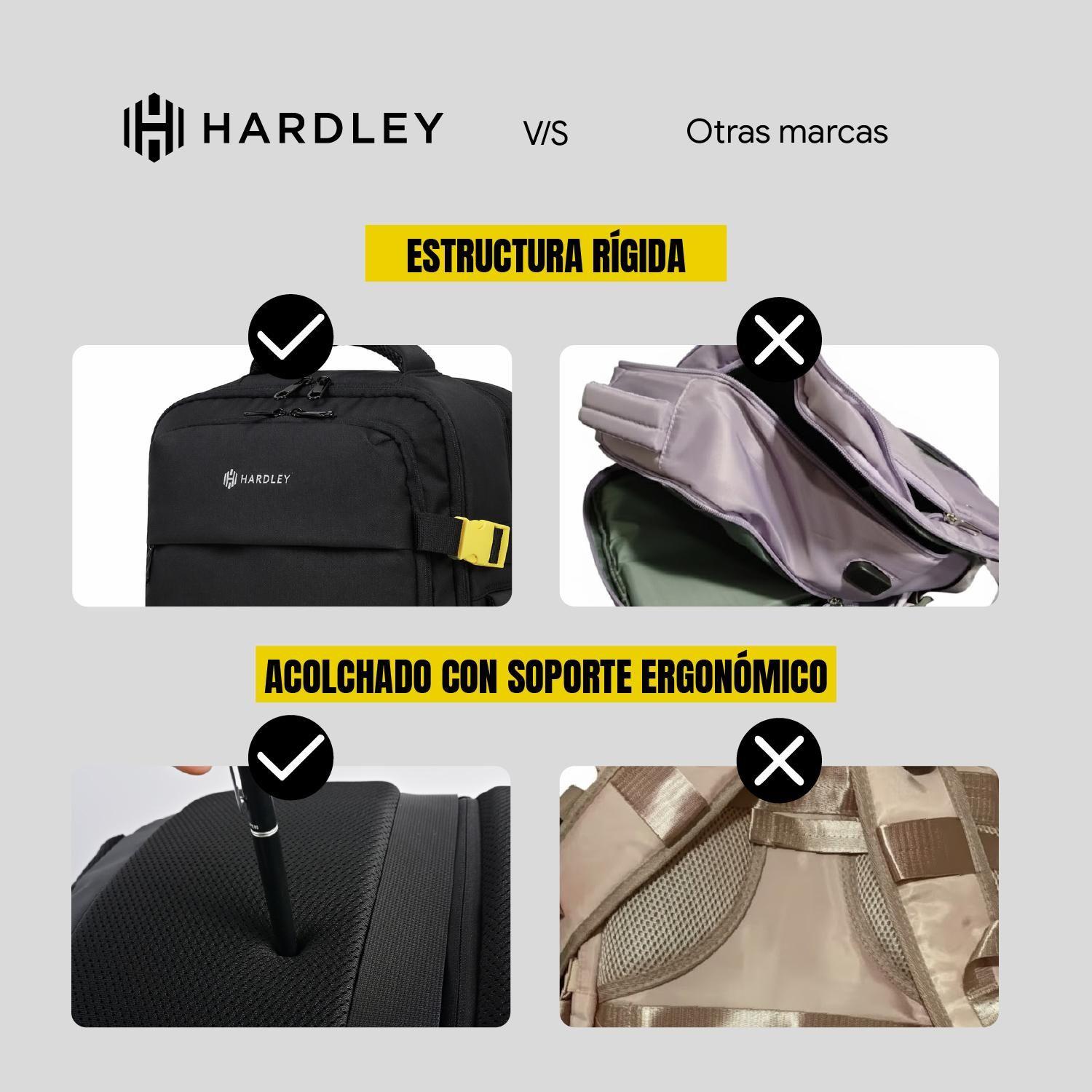 Mochila de Viaje Notebook Hardley 27Lt Expandible 180° + Usb-4