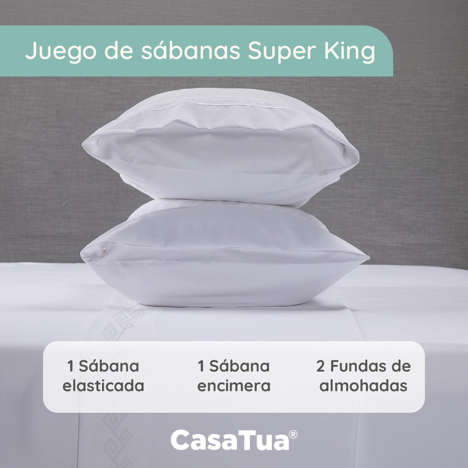 Sabanas 1800 Hotel CasaTua Ultra Suaves Bordadas Super King-2