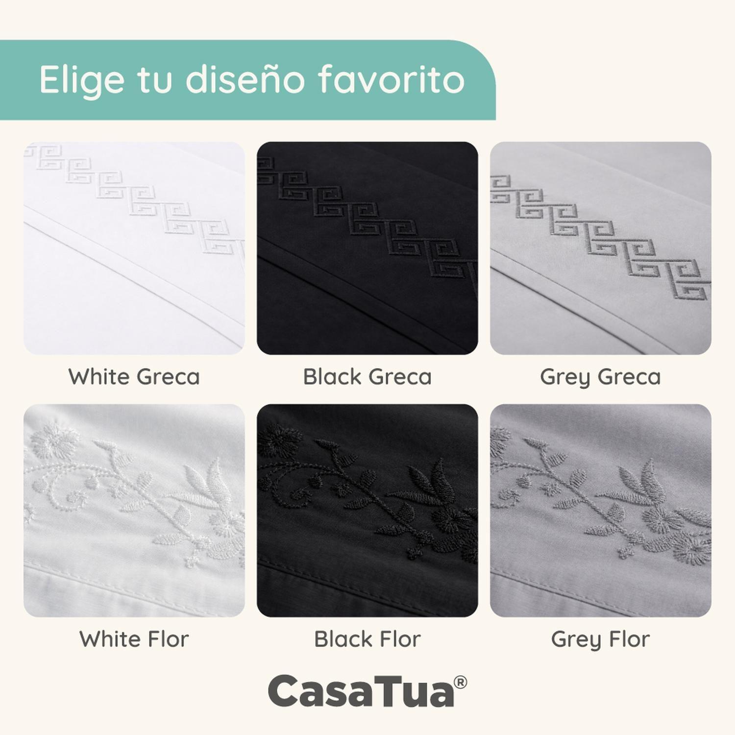 Sabanas 1800 Hotel CasaTua Ultra Suaves Bordadas Super King-8