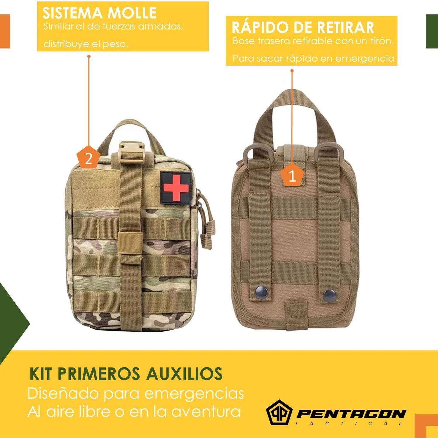 Botiquin Kit Primeros Auxilios Curacion Tactico Pentagon-1
