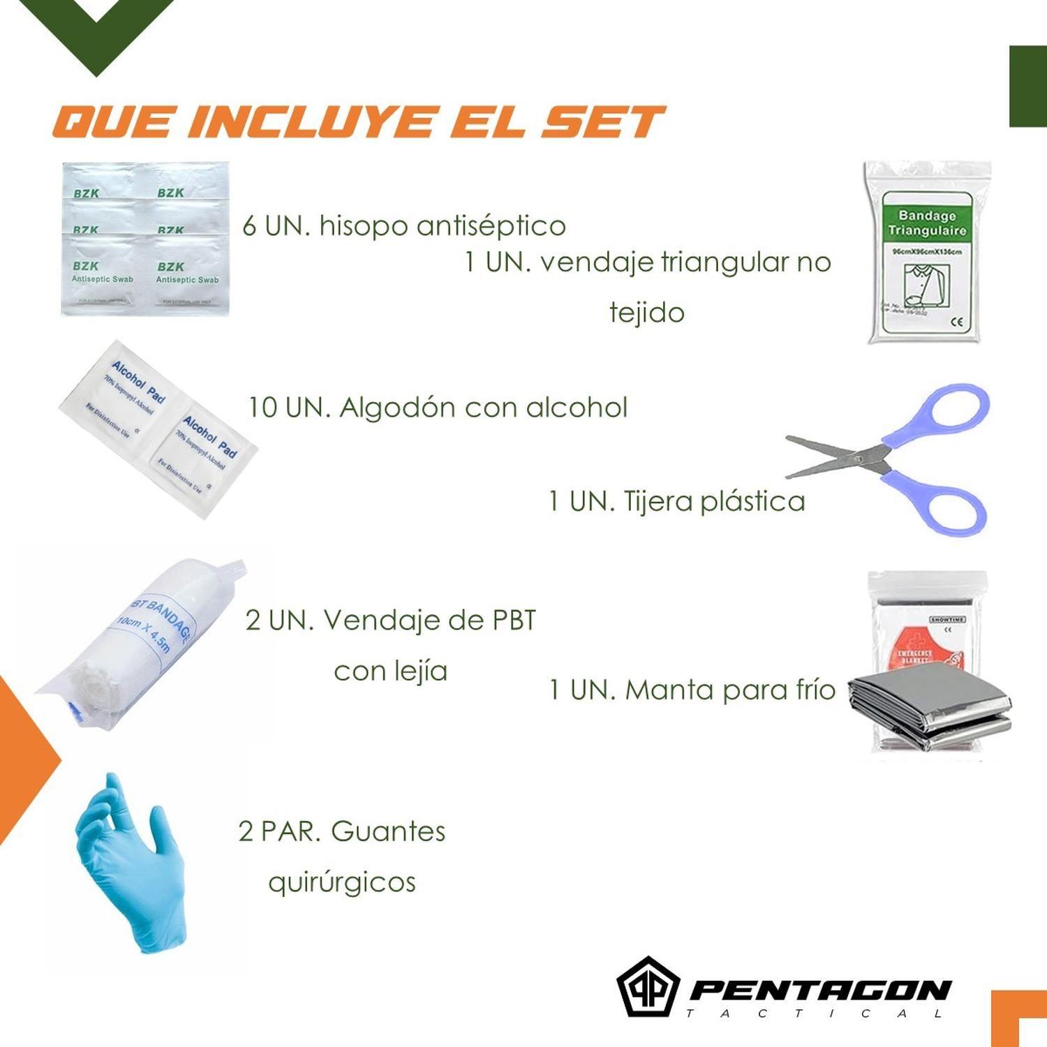 Botiquin Kit Primeros Auxilios Curacion Tactico Pentagon-5
