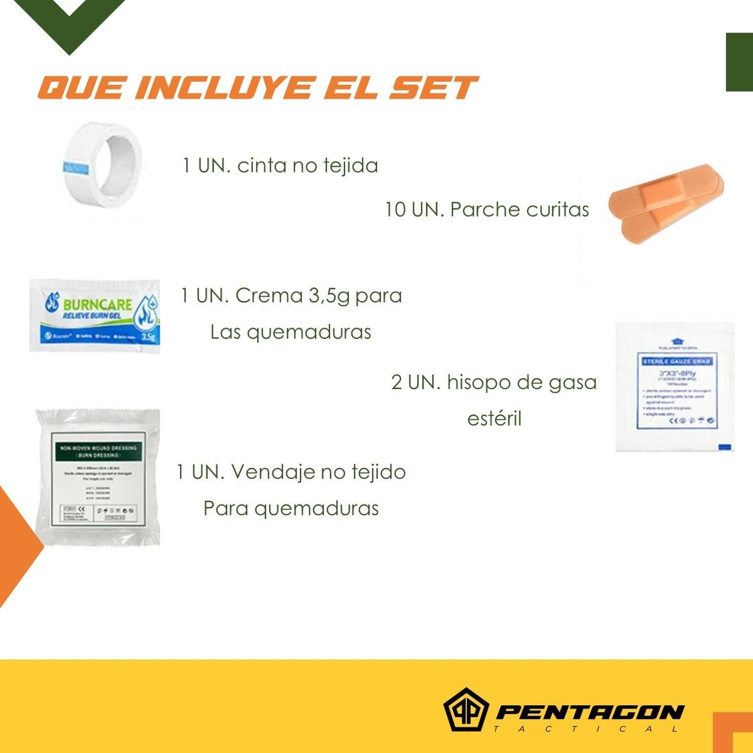 Botiquin Kit Primeros Auxilios Curacion Tactico Pentagon-6