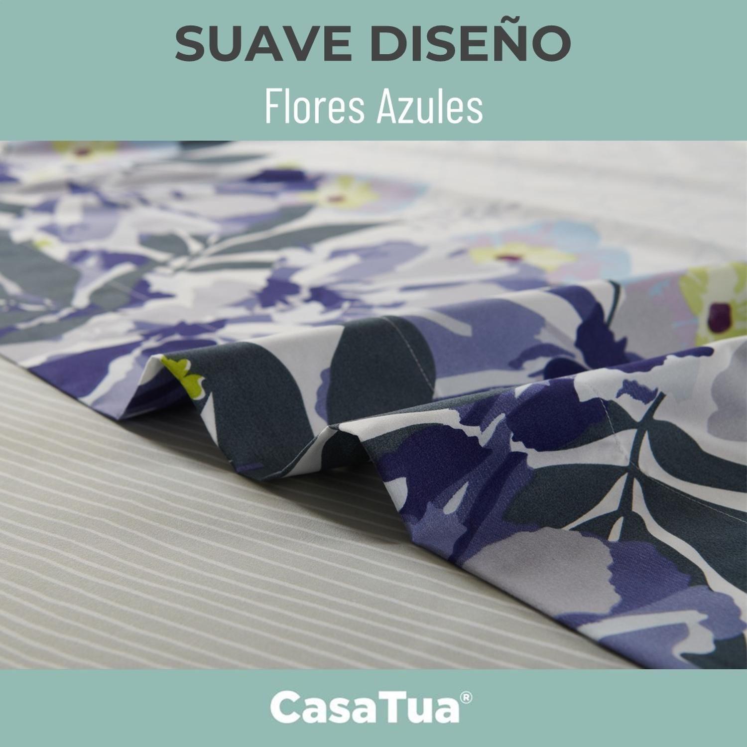 Juego Sabanas Estampadas Ultra Suave +Funda Almohada Casatua KingDiseño 1-4