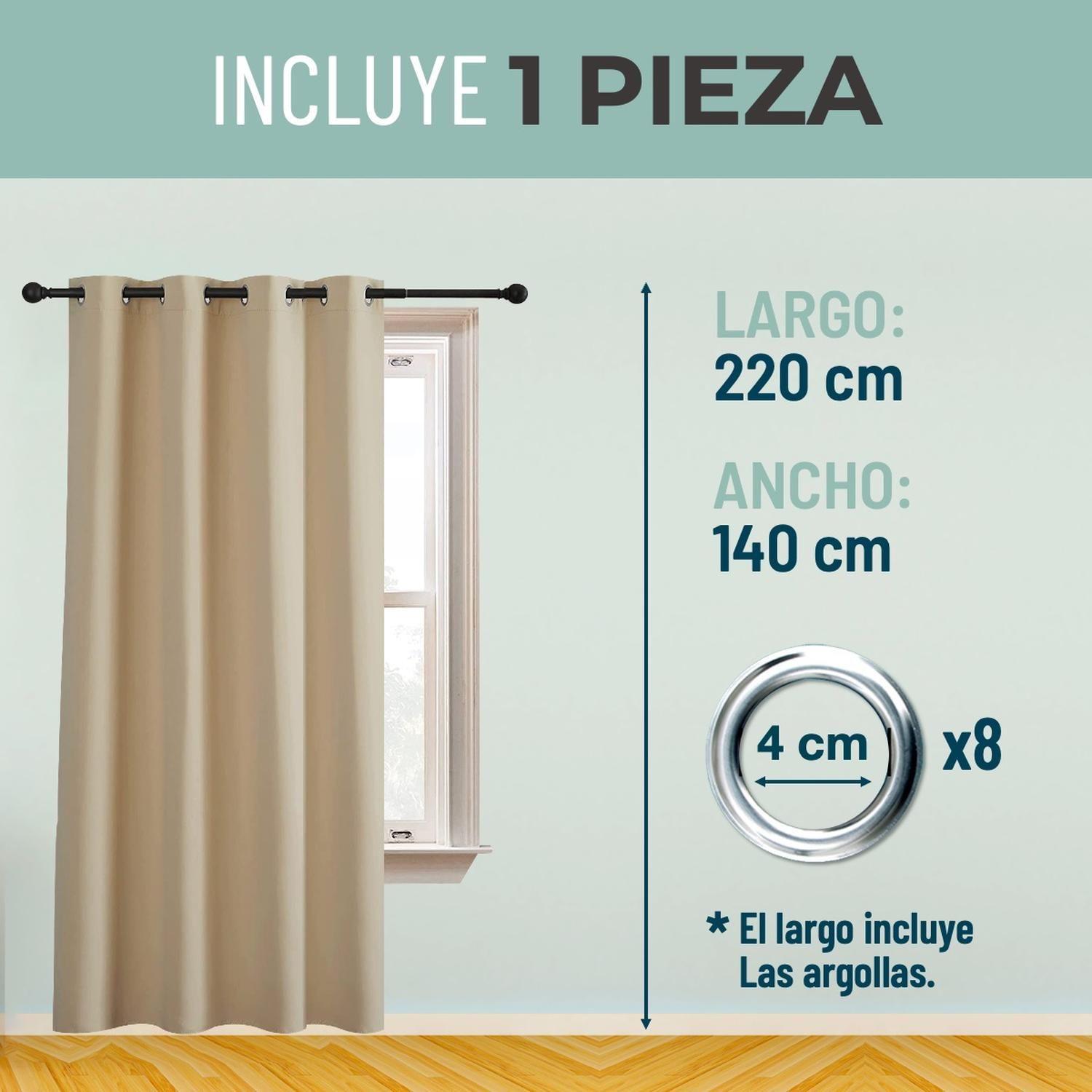 Cortina Blackout Casatua Un Paño 140x220cm Aislante-4
