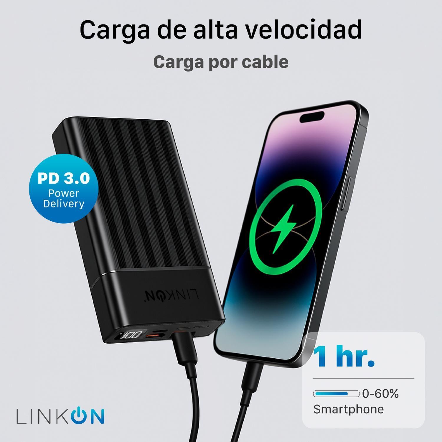 Bateria Externa Cargador Portatil Linkon Power Bank 20000Mah-4