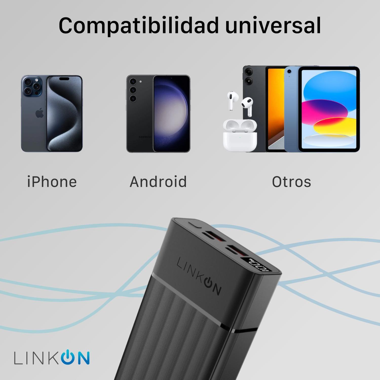 Bateria Externa Cargador Portatil Linkon Power Bank 20000Mah-5
