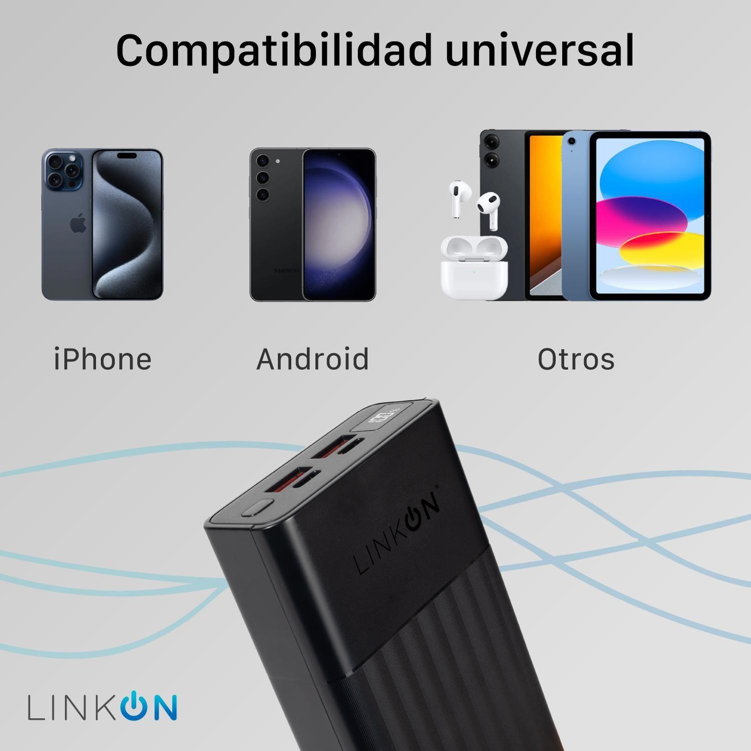 Bateria Externa Cargador Portatil Linkon Power Bank 20000Mah-5