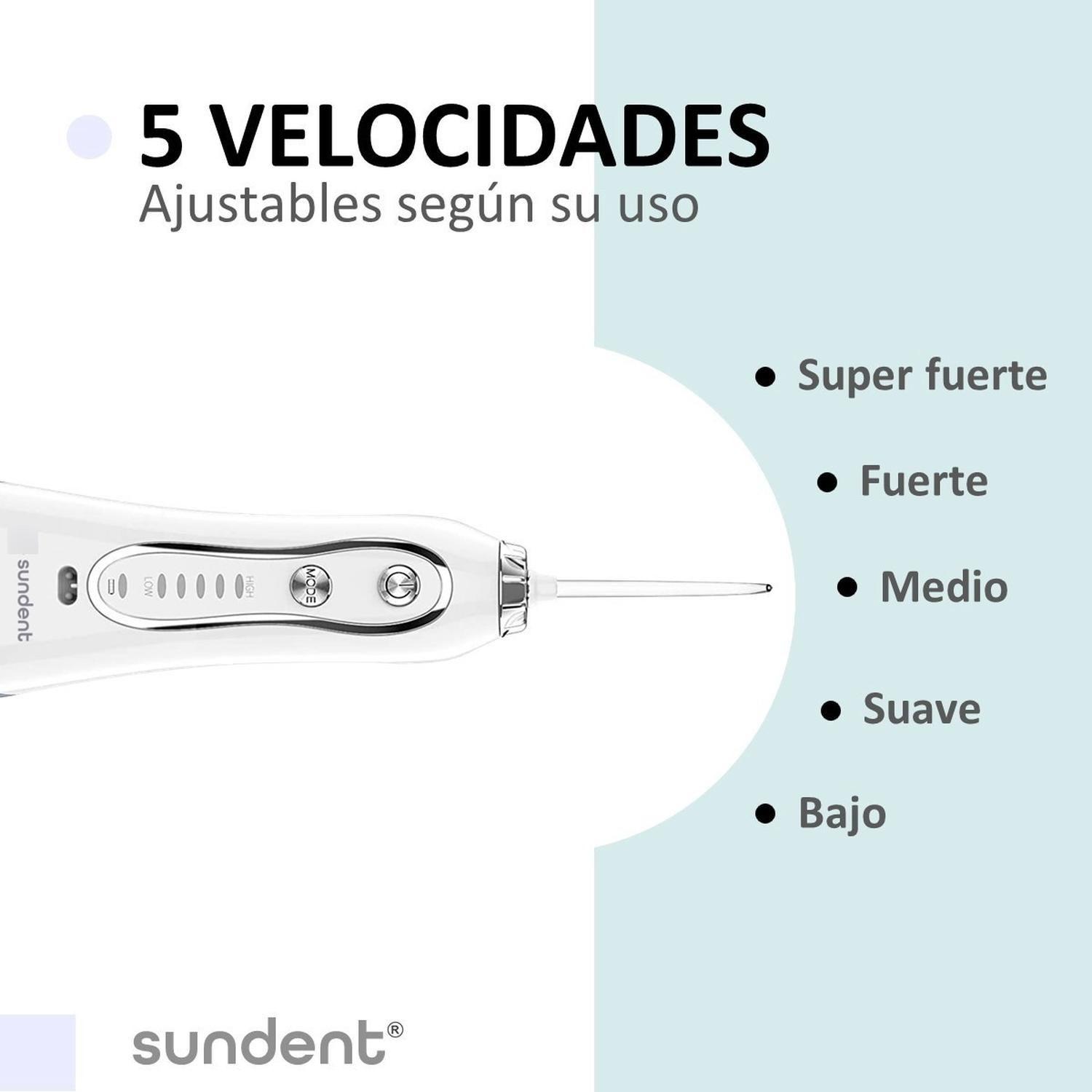 Irrigador Dental Recargable Sundent Limpieza Bucal + Set Acc-2