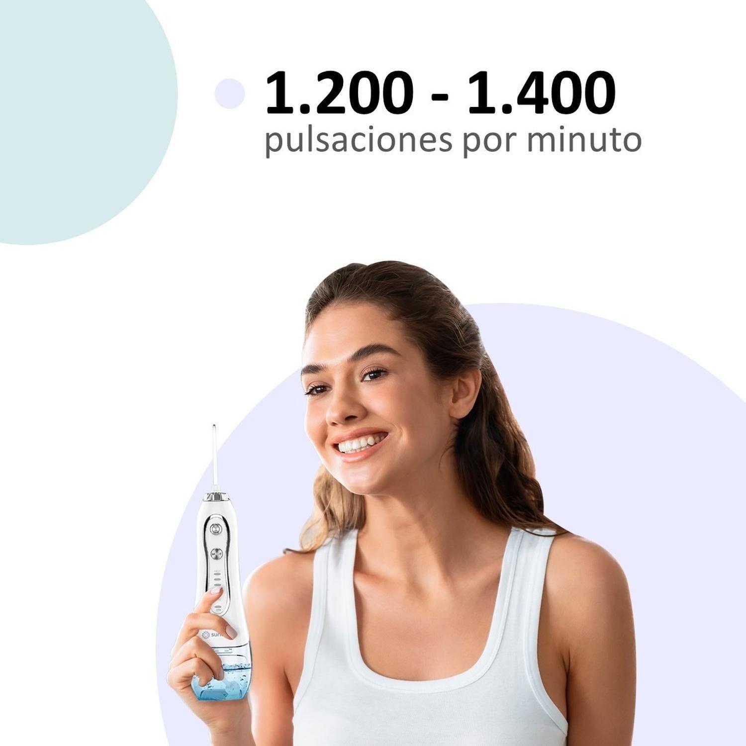 Irrigador Dental Recargable Sundent Limpieza Bucal + Set Acc-6