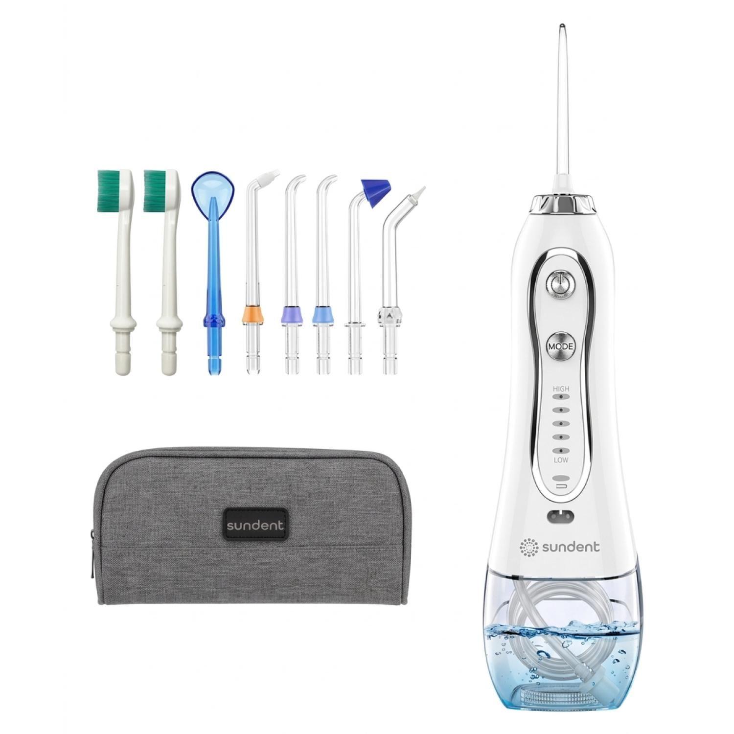 Irrigador Dental Recargable Sundent Limpieza Bucal + Set Acc-0