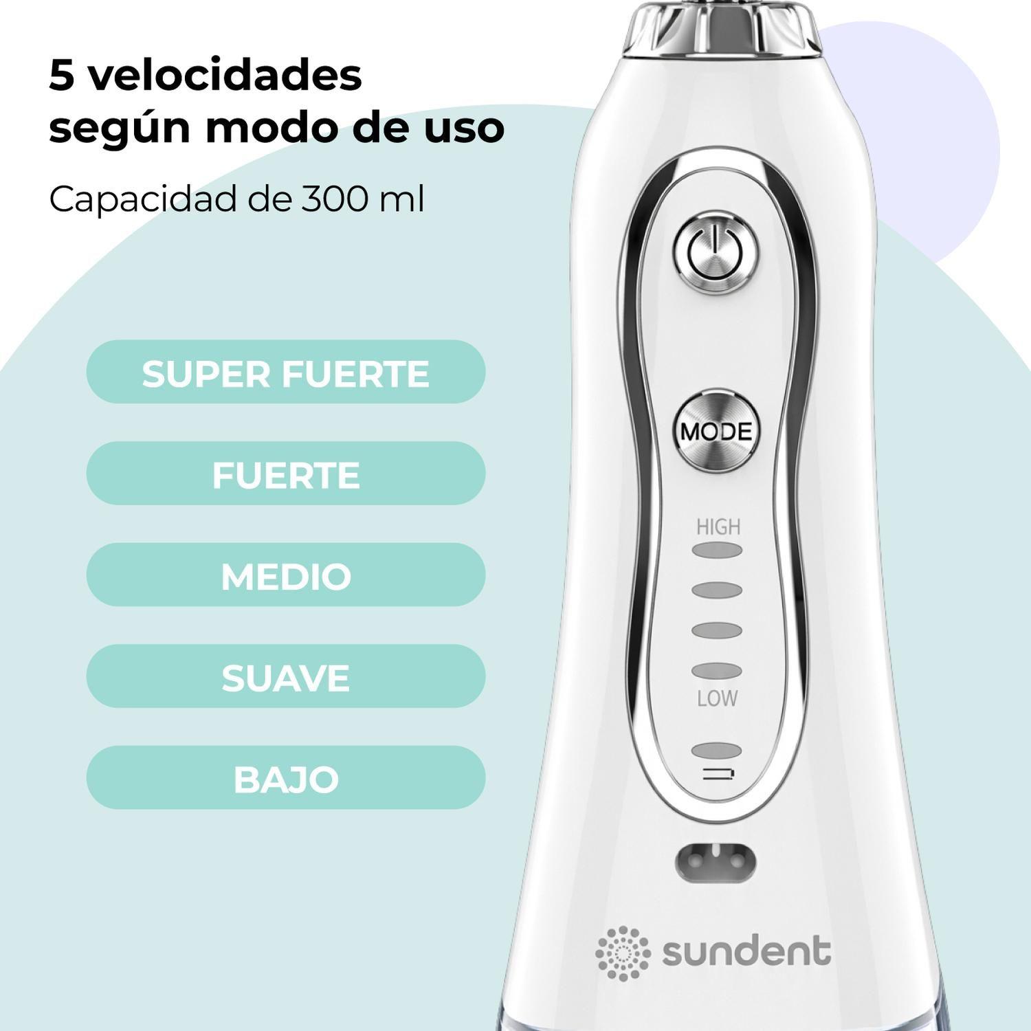 Irrigador Dental Recargable Sundent Limpieza Bucal + Set Acc-3