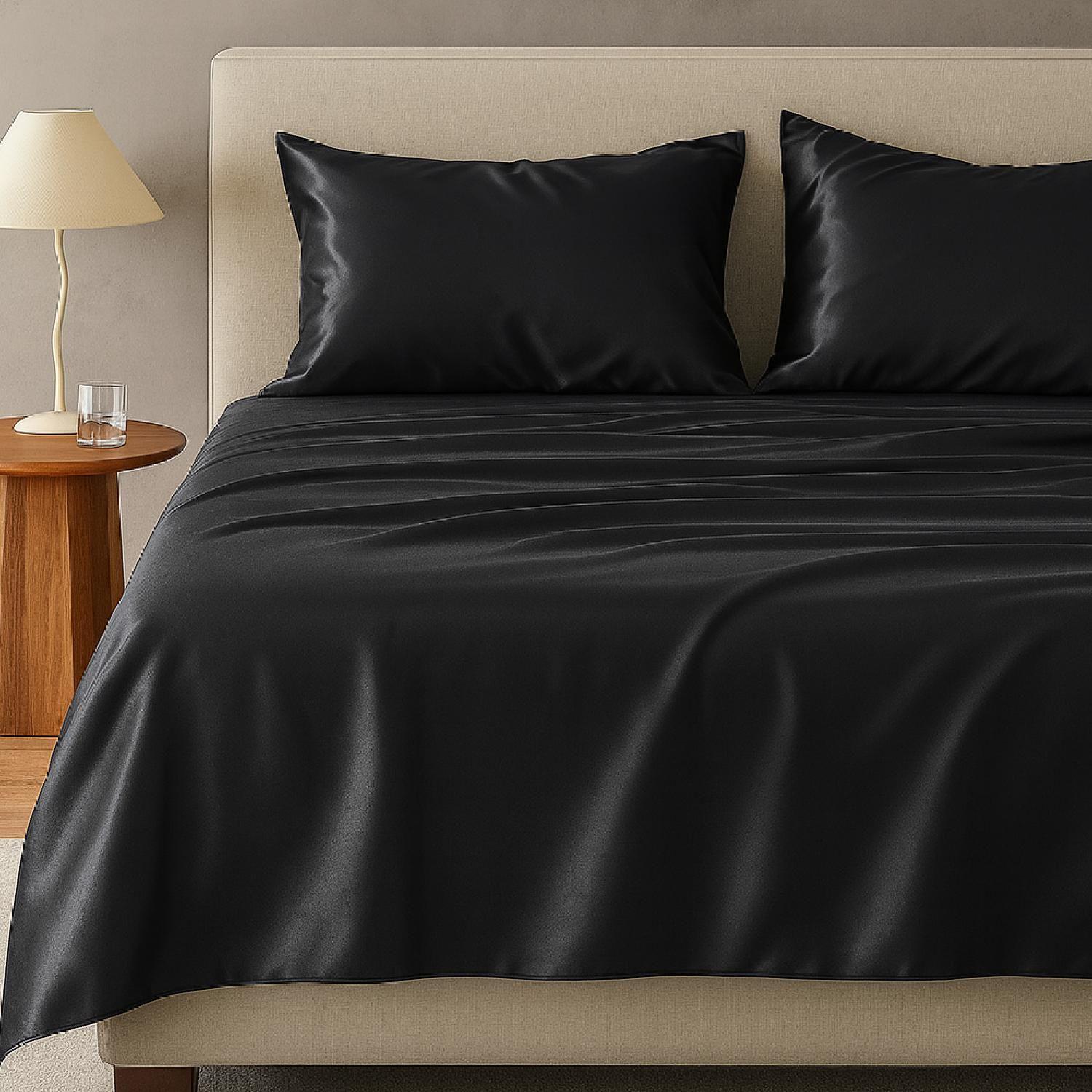 Sabanas Satin Ultra Suaves Juego Completo Rosewood King-6