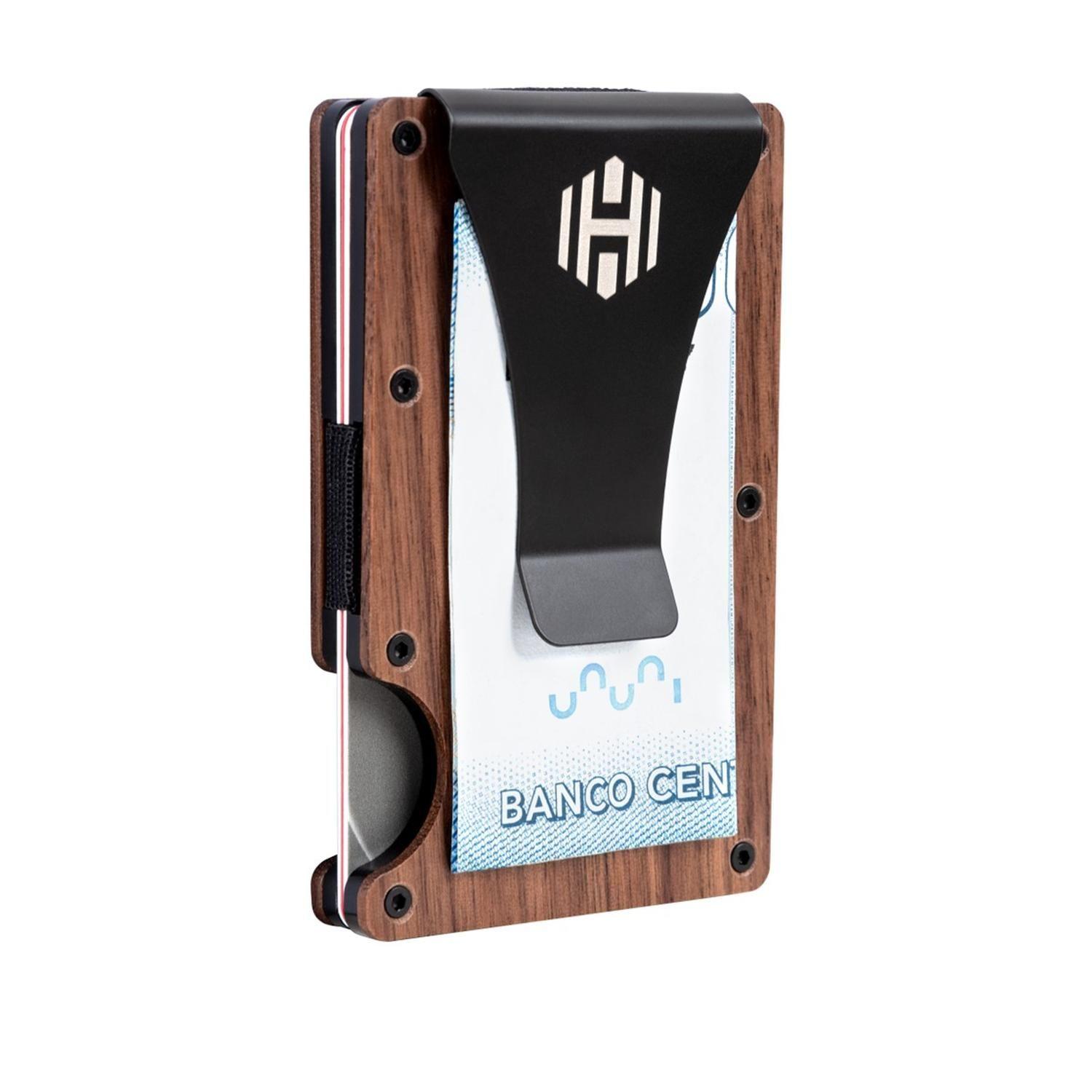 Billetera Tarjetero Hombre Hardley Proteccion Rfid + Clip Cafe-0