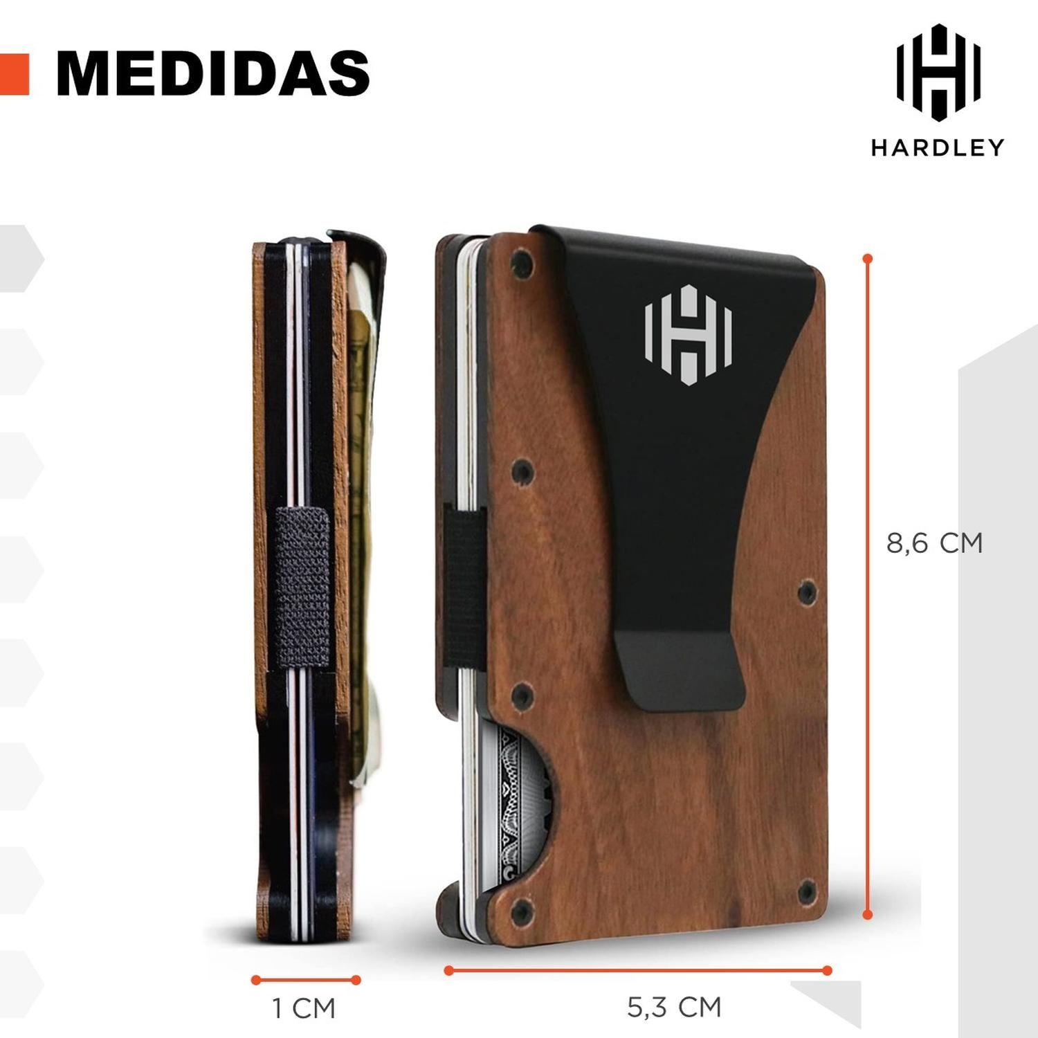 Billetera Tarjetero Hombre Hardley Proteccion Rfid + Clip Cafe-6