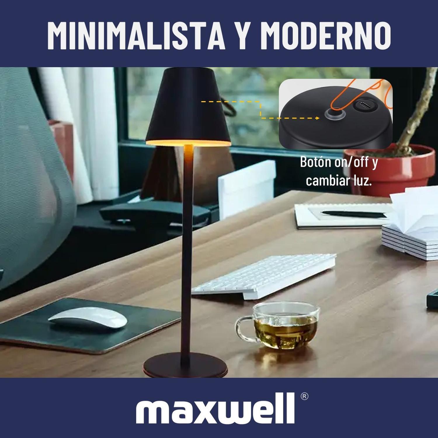 Lampara Led Velador Mesa Escritorio Maxwell Elegante-2