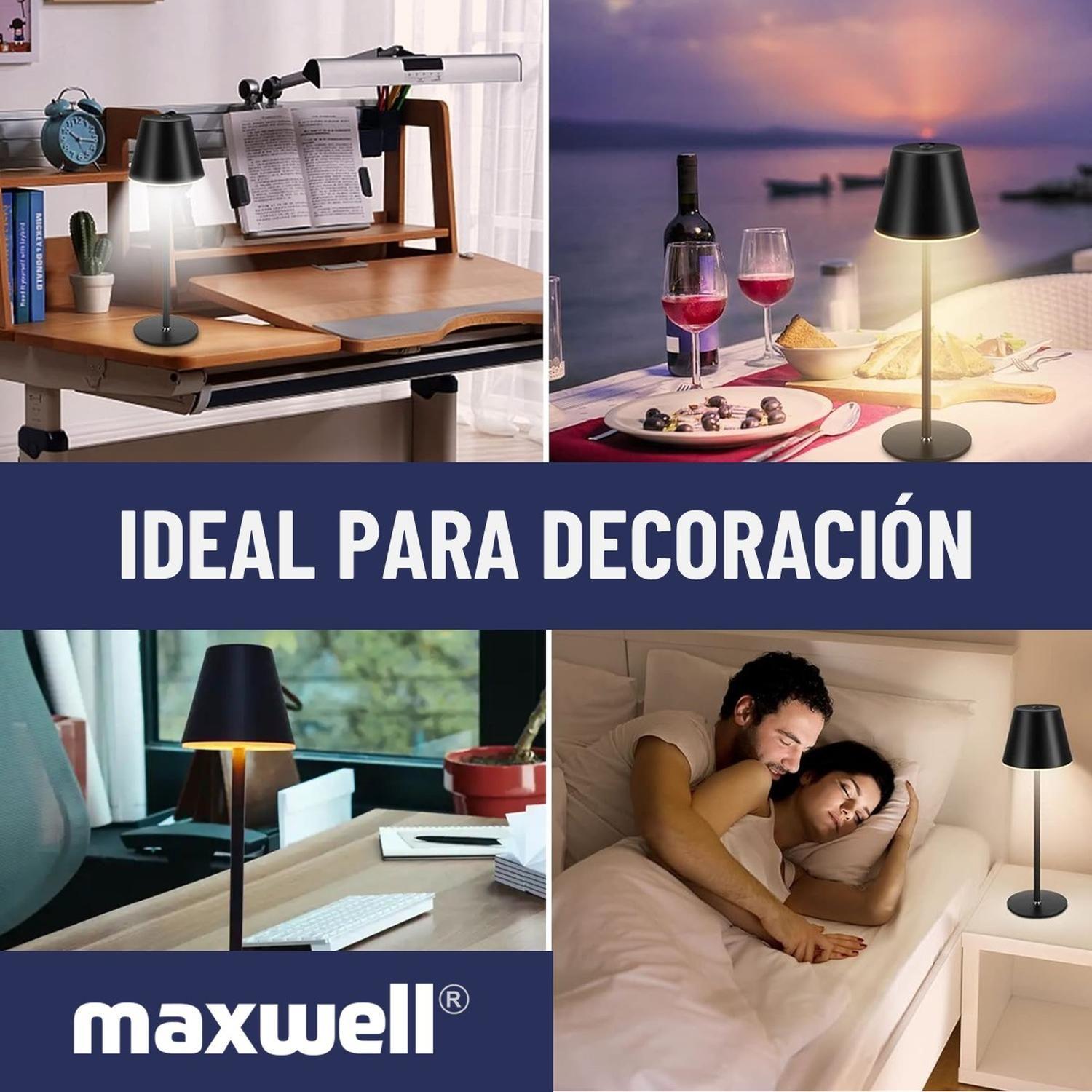 Lampara Led Velador Mesa Escritorio Maxwell Elegante-4
