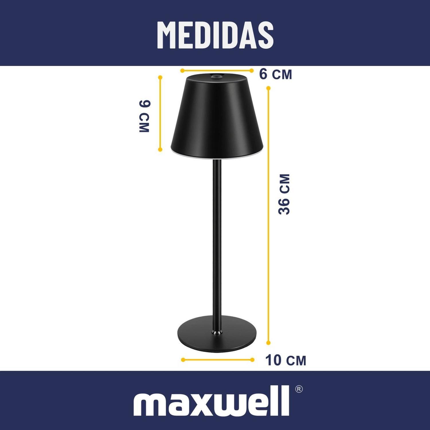 Lampara Led Velador Mesa Escritorio Maxwell Elegante-6