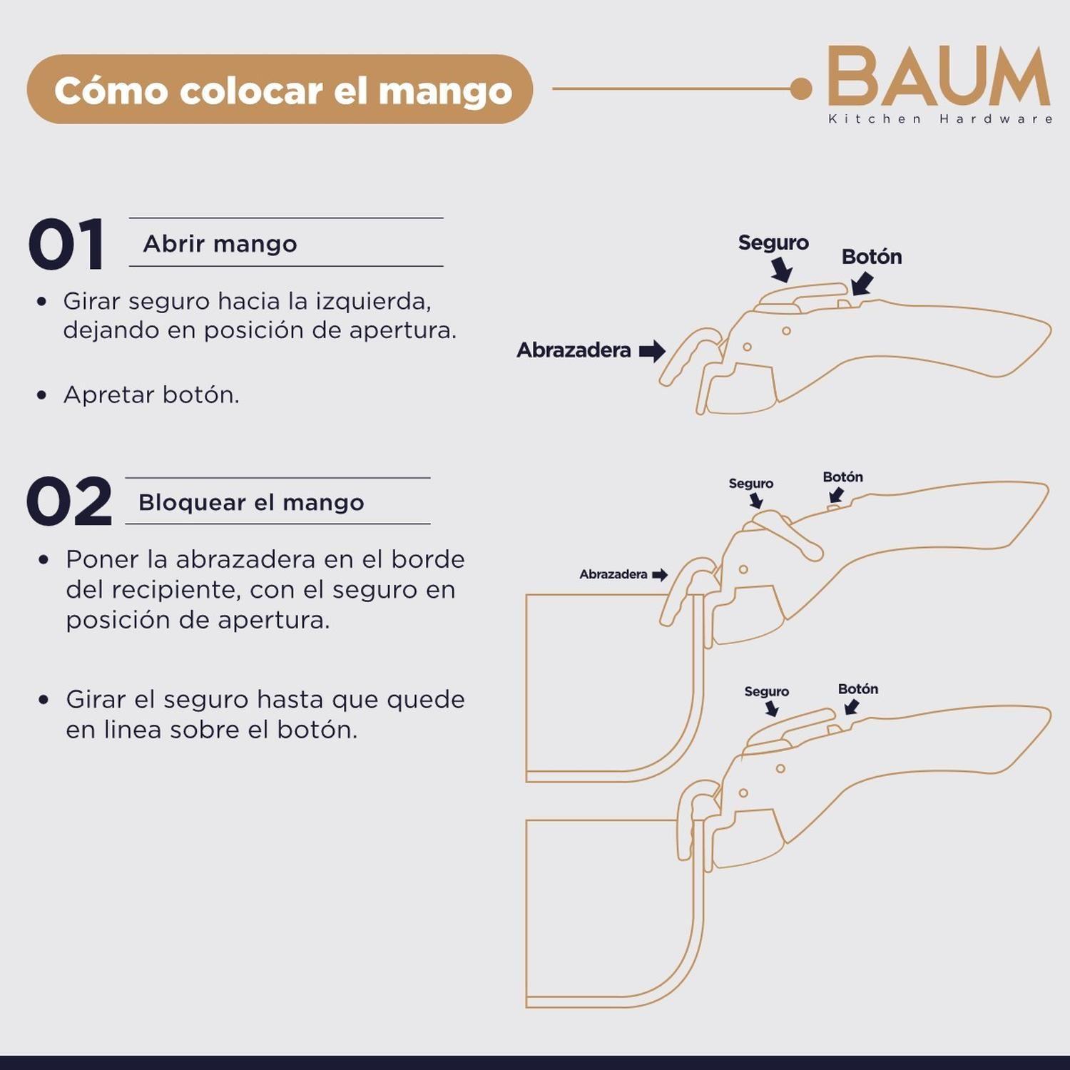 Olla Bateria de Cocina Ceramica Baum 6 Piezas Antiadherente-6