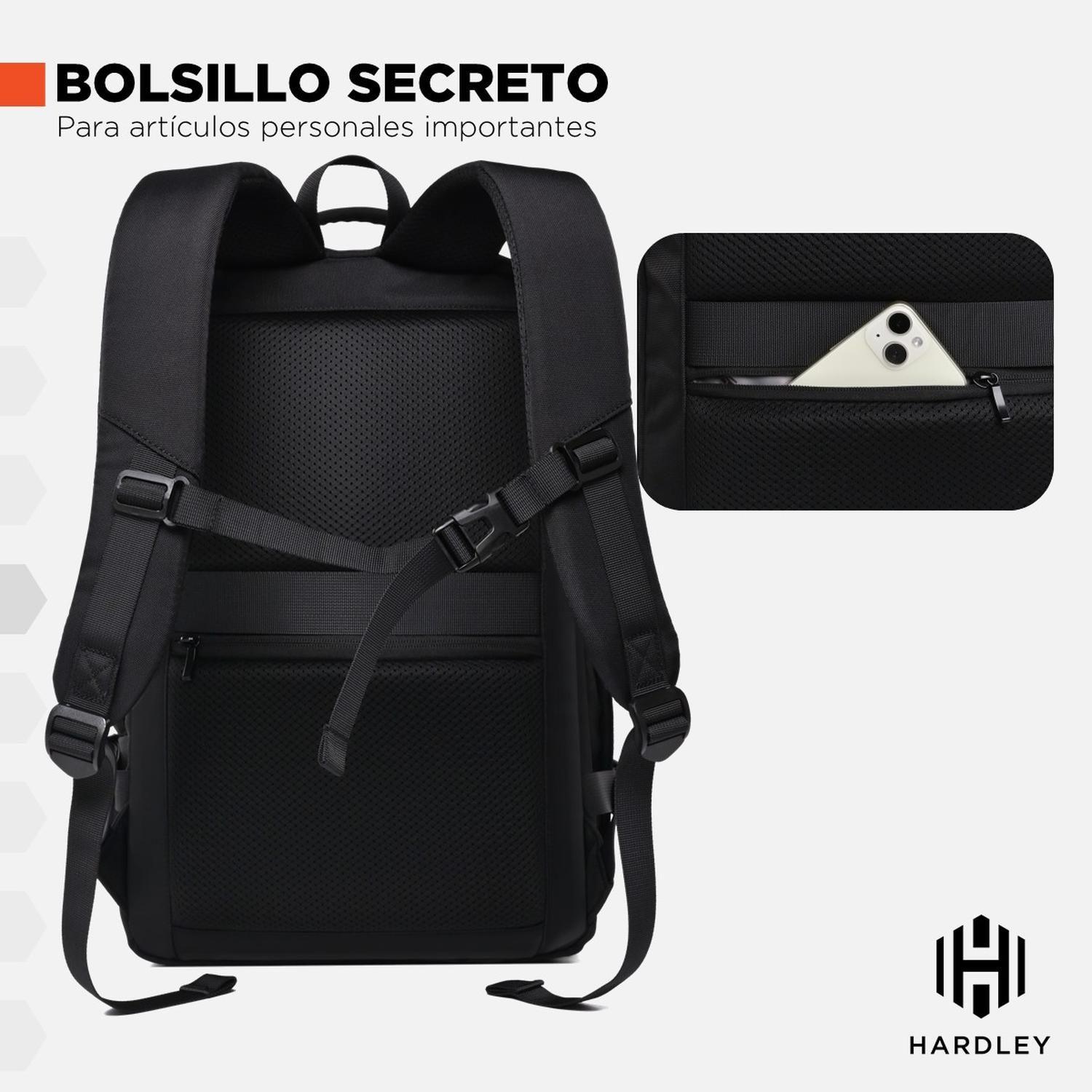 Mochila Notebook Hardley Viaje Avion Impermeable Antirrobo-5