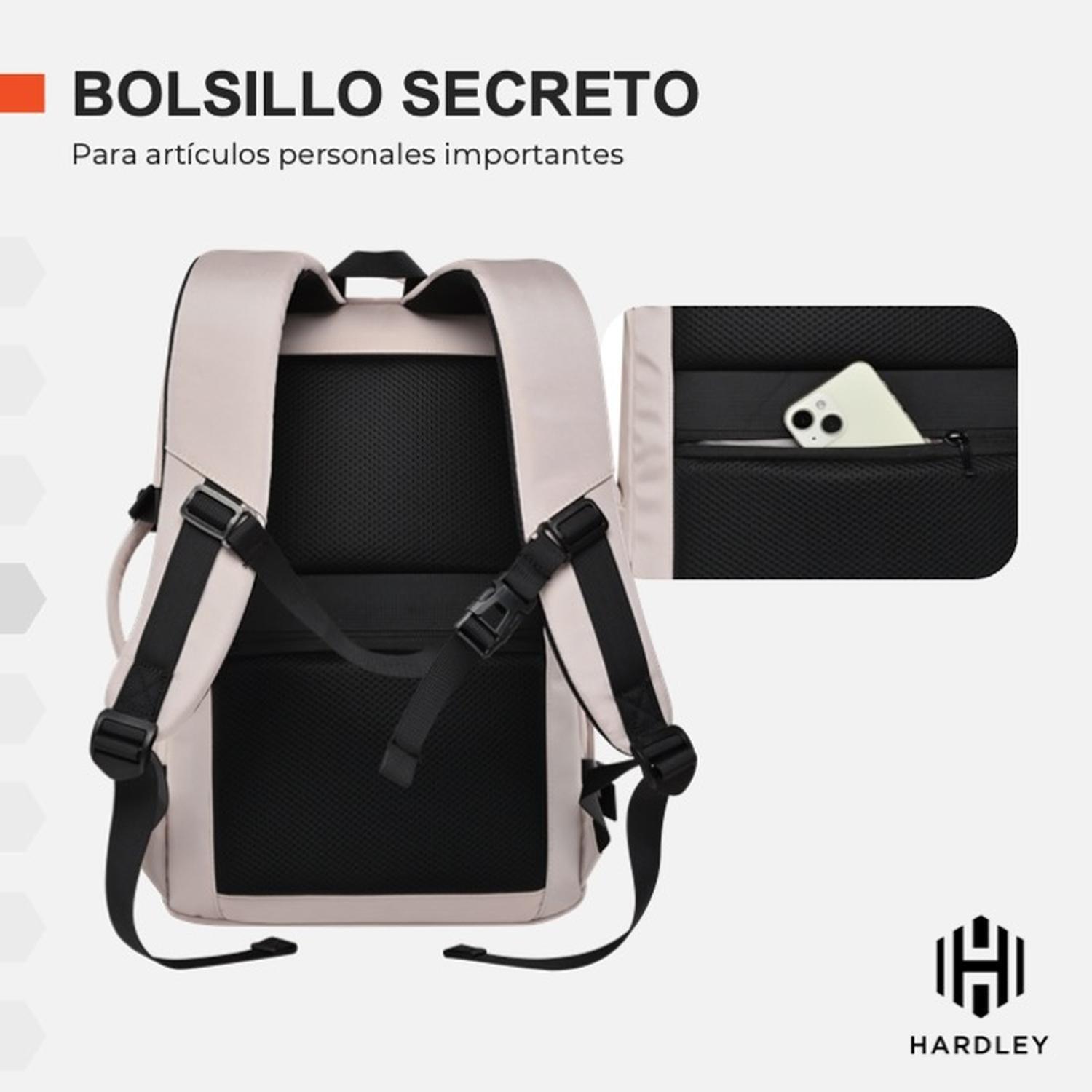 Mochila Notebook Hardley Viaje Avion Impermeable Antirrobo-5