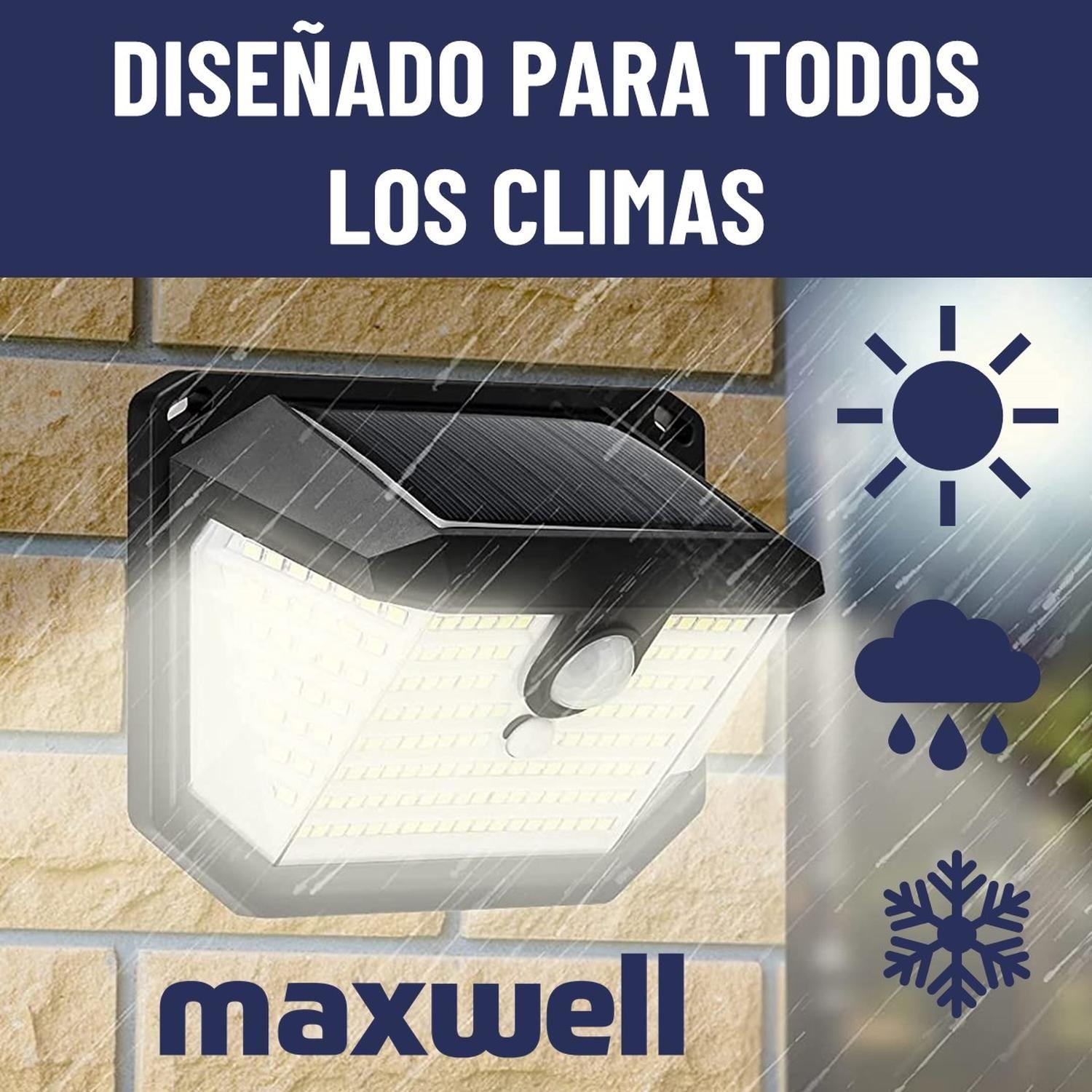 Foco Solar Maxwell 178 Led Exterior Pared X4 + Sensor-3