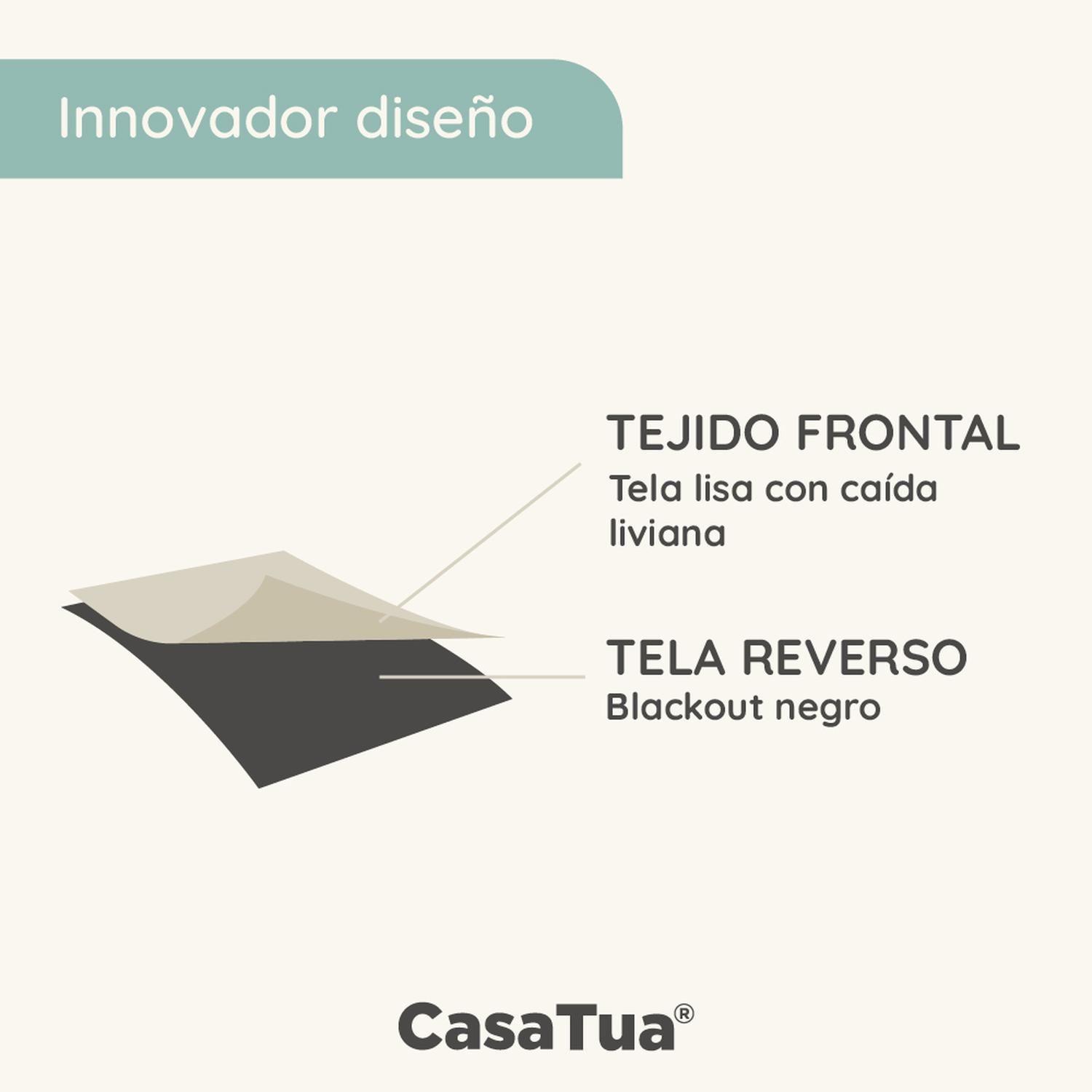 Cortina Blackout 100% Casatua Set 2 Paños 220x135cm Engomada-5