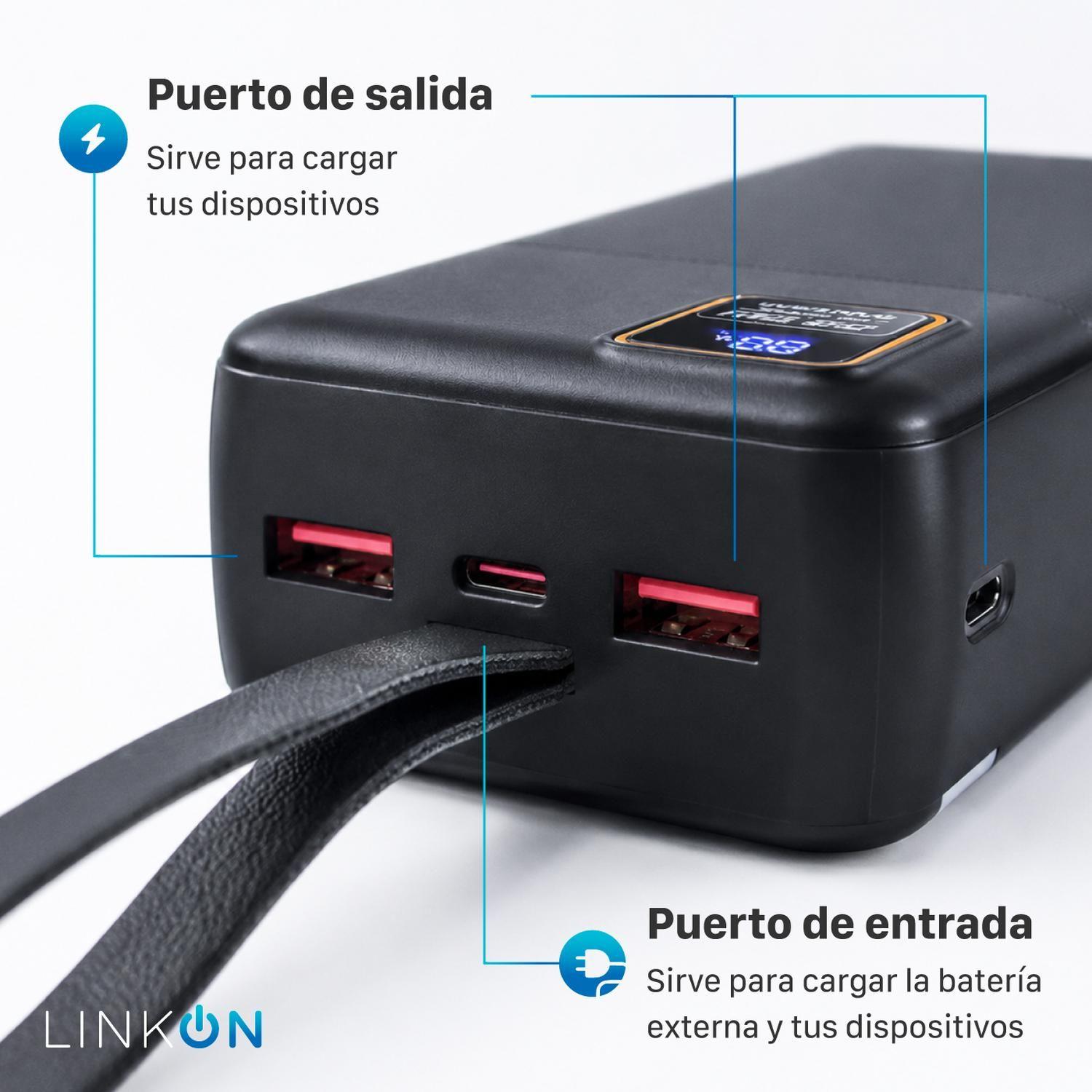 Power Bank Bateria Externa 30000Mah Cargador Portatil Linkon-6