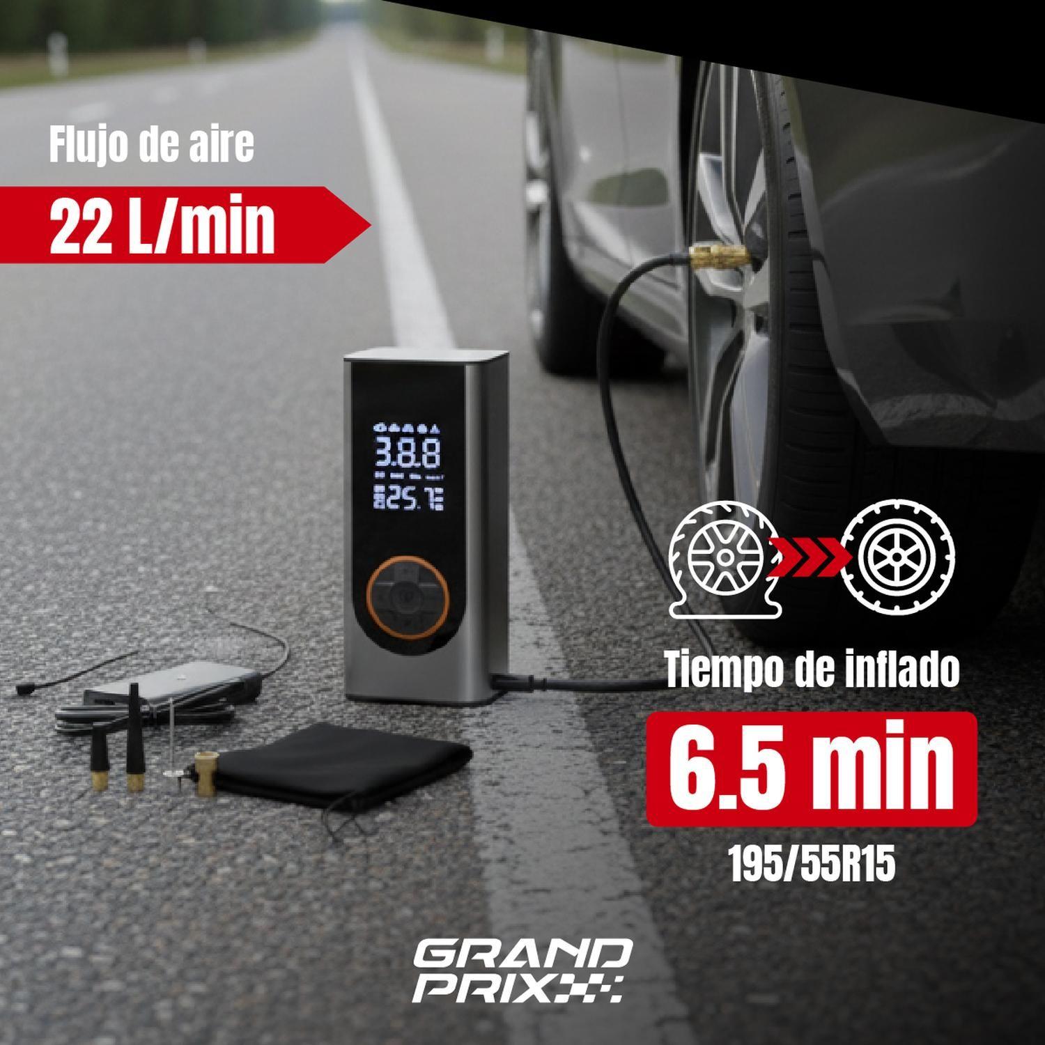 Compresor De Aire Portatil Grand Prix Inflador de Neumaticos-2
