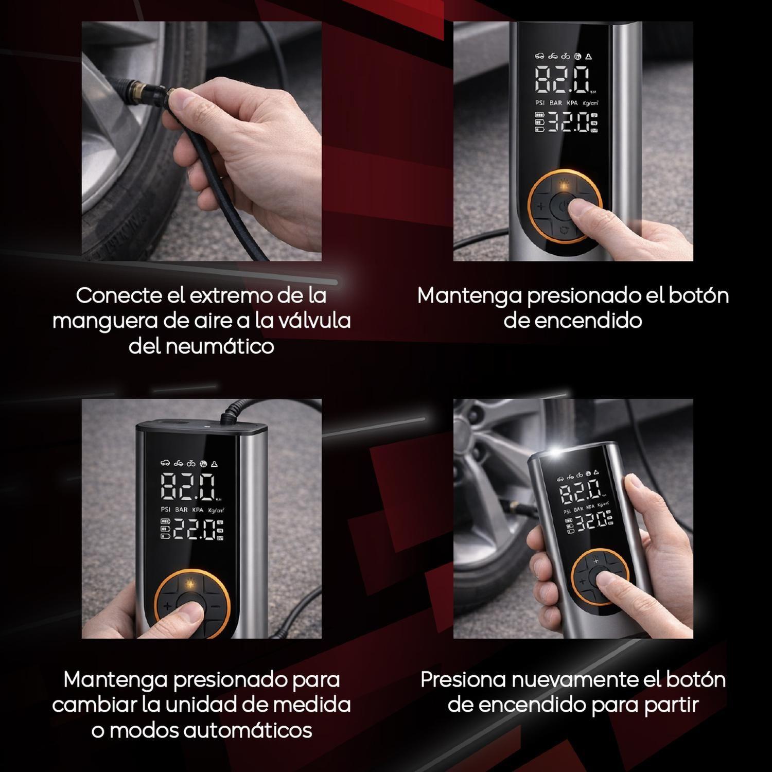 Compresor De Aire Portatil Grand Prix Inflador de Neumaticos-8