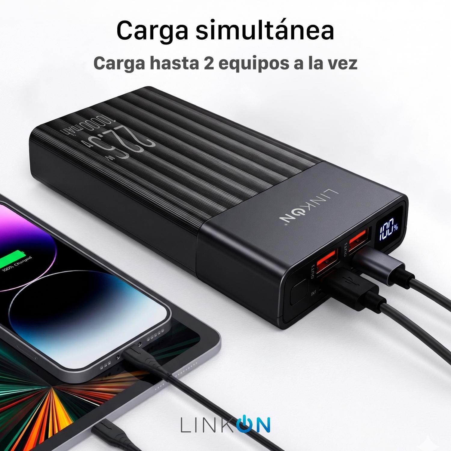 Power Bank Bateria Externa 10000Mah Cargador Portatil Linkon-3