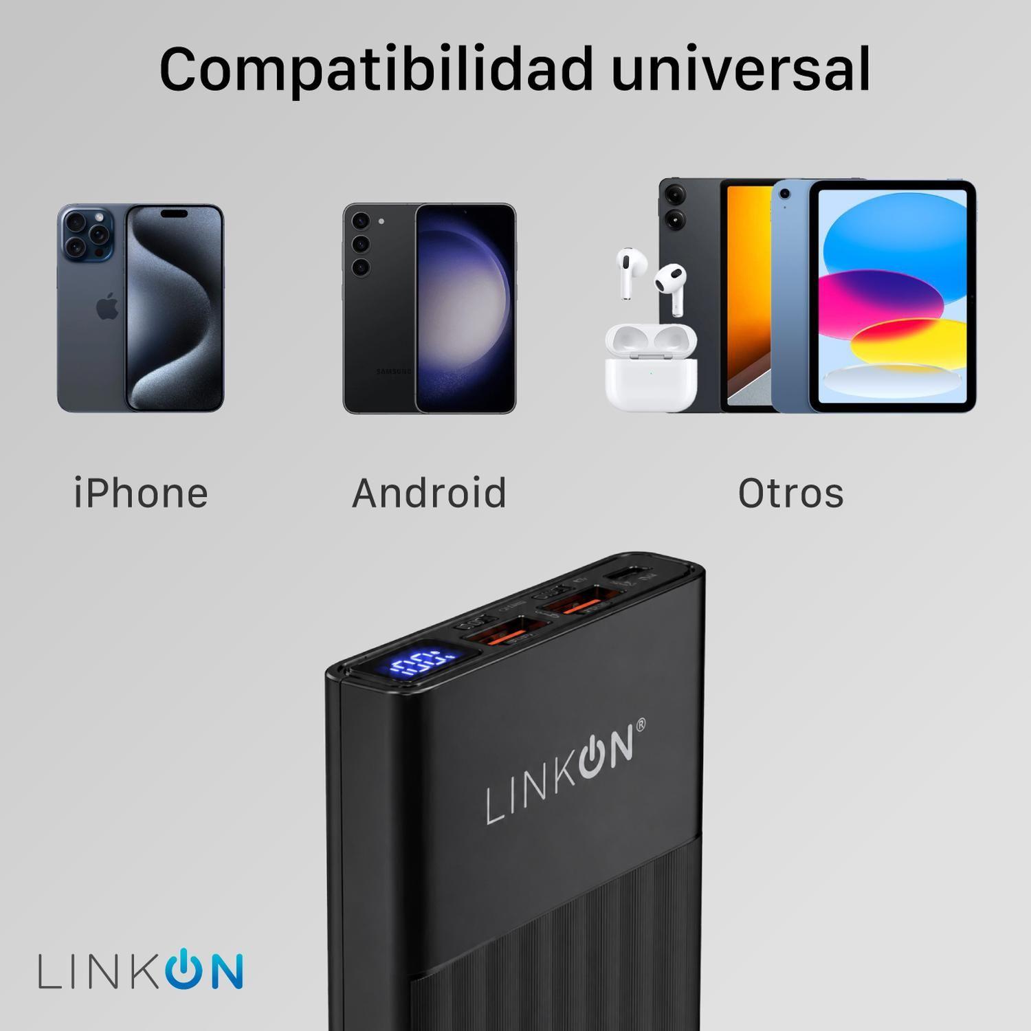 Power Bank Bateria Externa 10000Mah Cargador Portatil Linkon-5